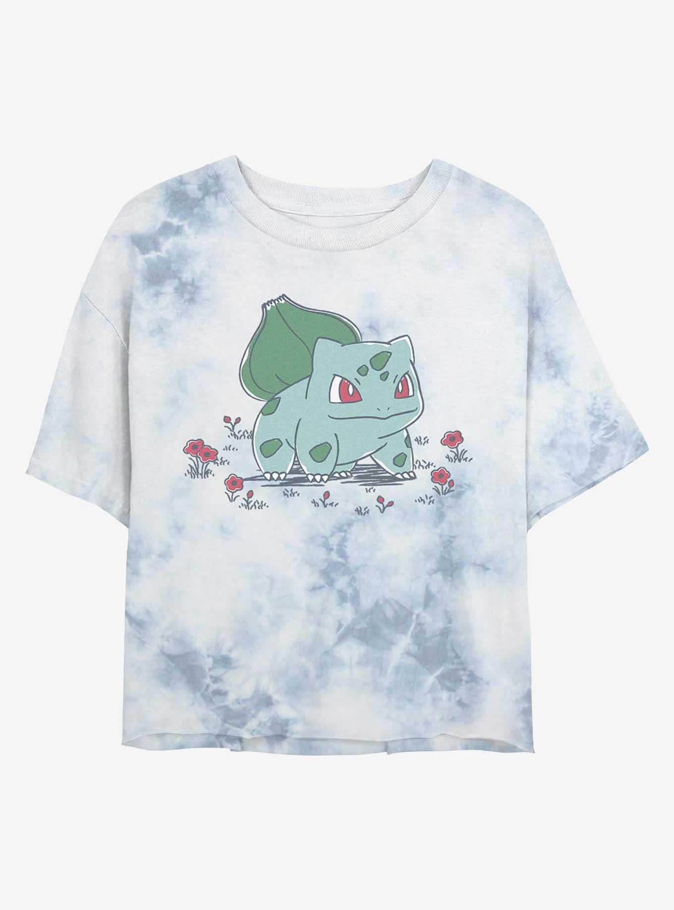 Pokemon Bulbasaur Flowers Girls Tie-Dye Crop T-Shirt, , hi-res