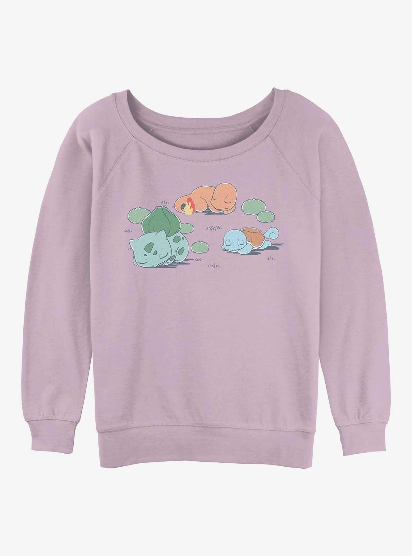 Pokemon Bulbasaur Charmander Squirtle Girls Slouchy Sweatshirt, , hi-res