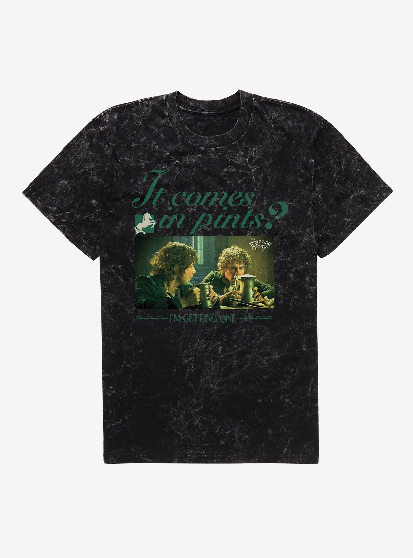 The Lord Of The Rings It Comes In Pints? Mineral Wash T-Shirt, , hi-res