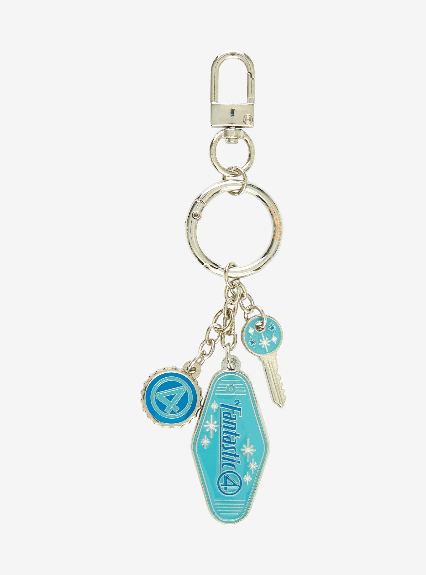 Loungefly Marvel The Fantastic Four: First Steps Motel Keys Keychain — BoxLunch Exclusive, , hi-res