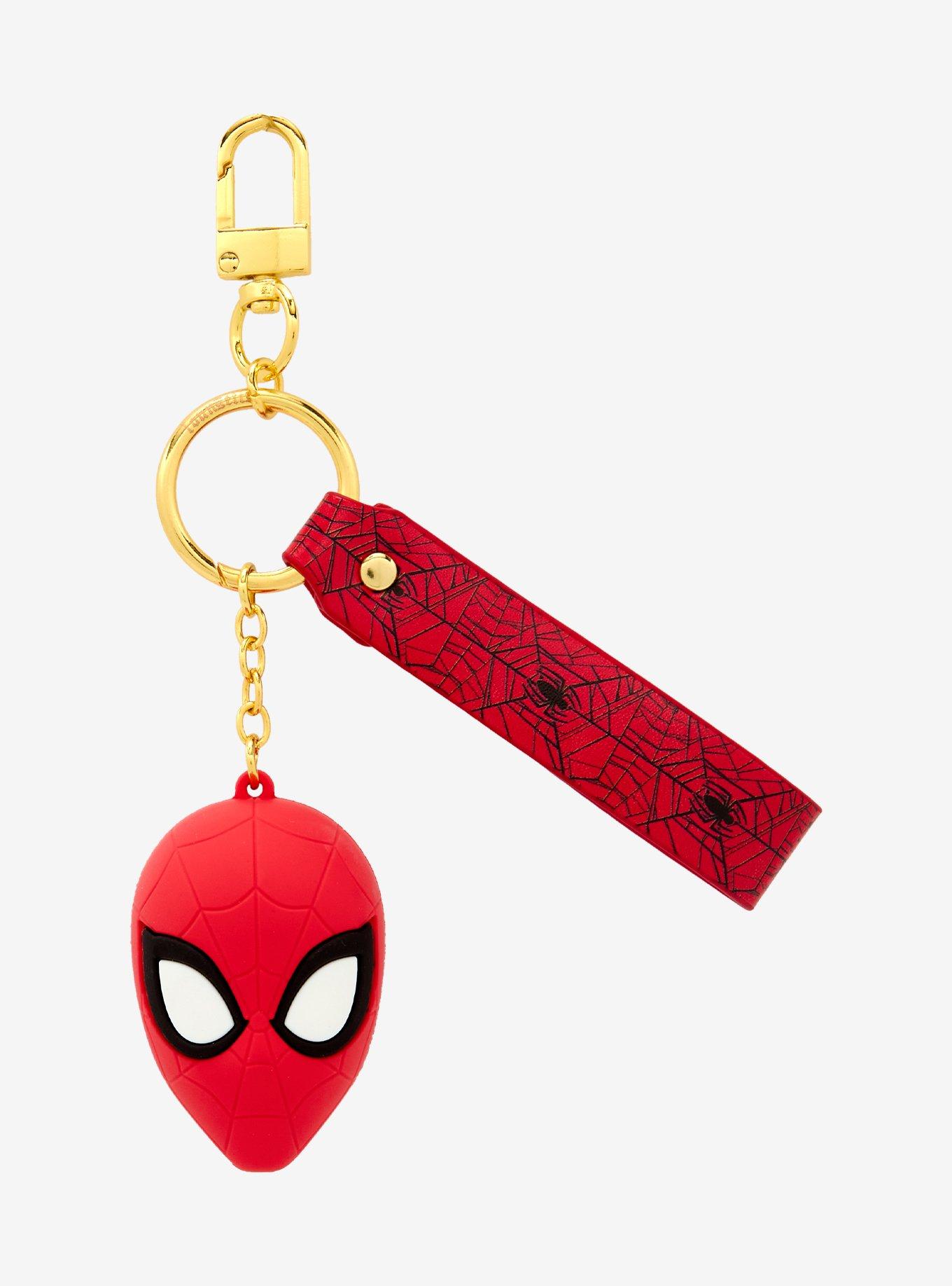 Loungefly Marvel Spider-Man Figural 3D Keychain With Wristlet — BoxLunch Exclusive, , hi-res