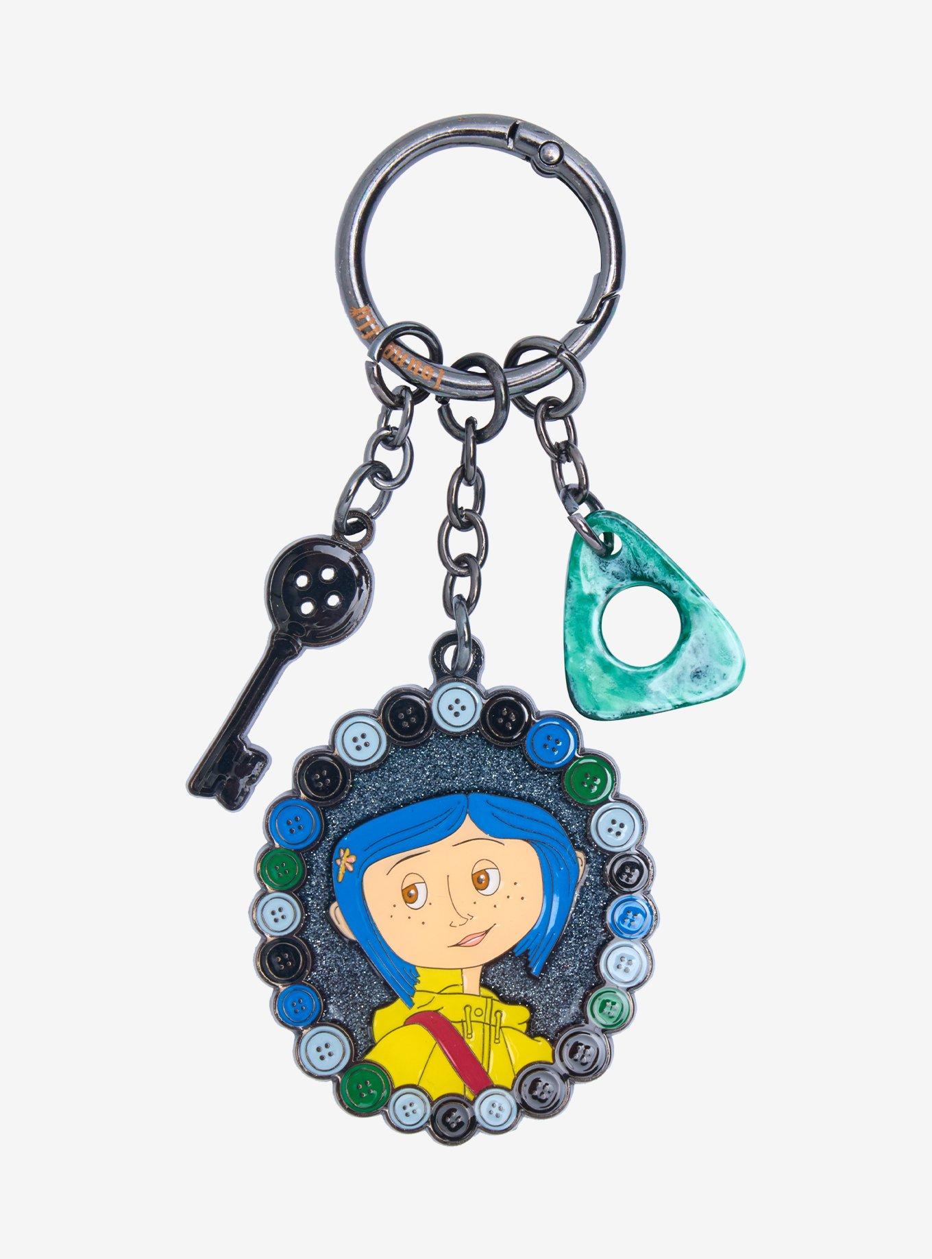 Coraline Buttons Multi-Charm Keychain, , hi-res