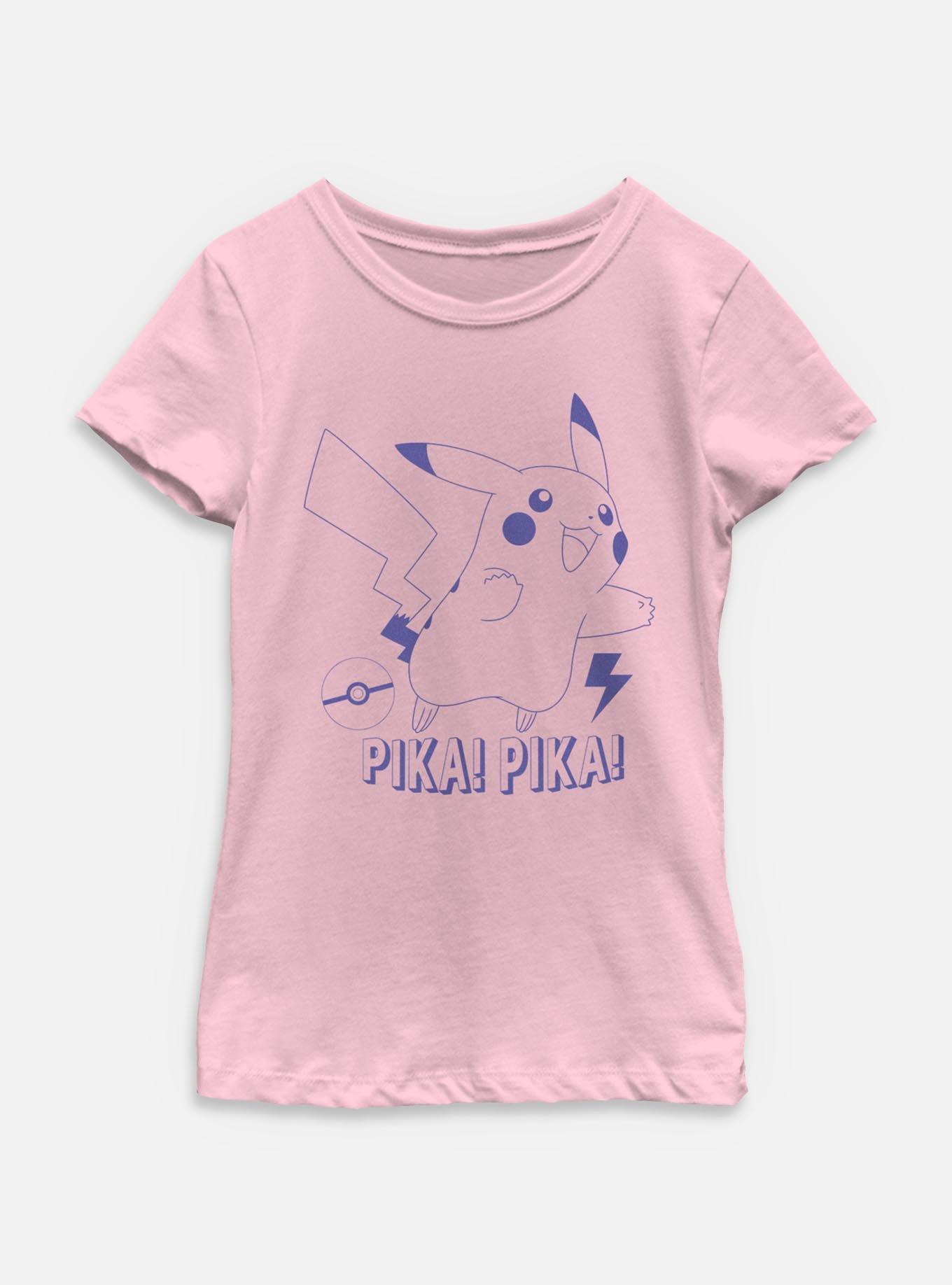 Pokemon Pika Pika Pikachu Flying Youth Girls T-Shirt, , hi-res