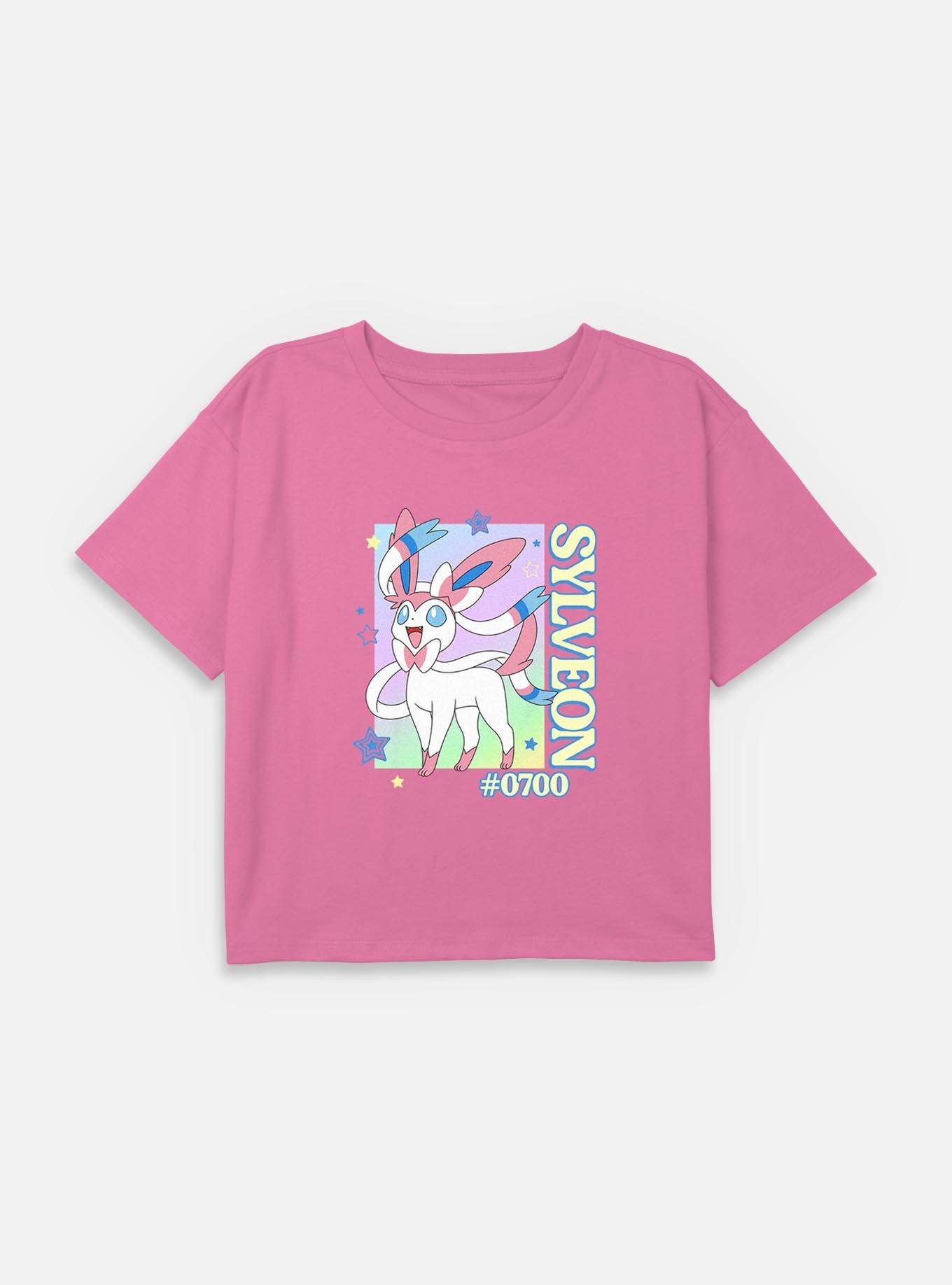 Pokemon Sylveon Stars Frame Youth Girls Boxy Crop T-Shirt, , hi-res