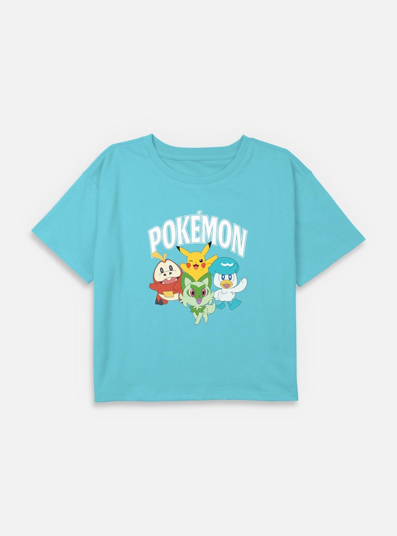 Pokemon Friends Squad Youth Girls Boxy Crop T-Shirt, , hi-res