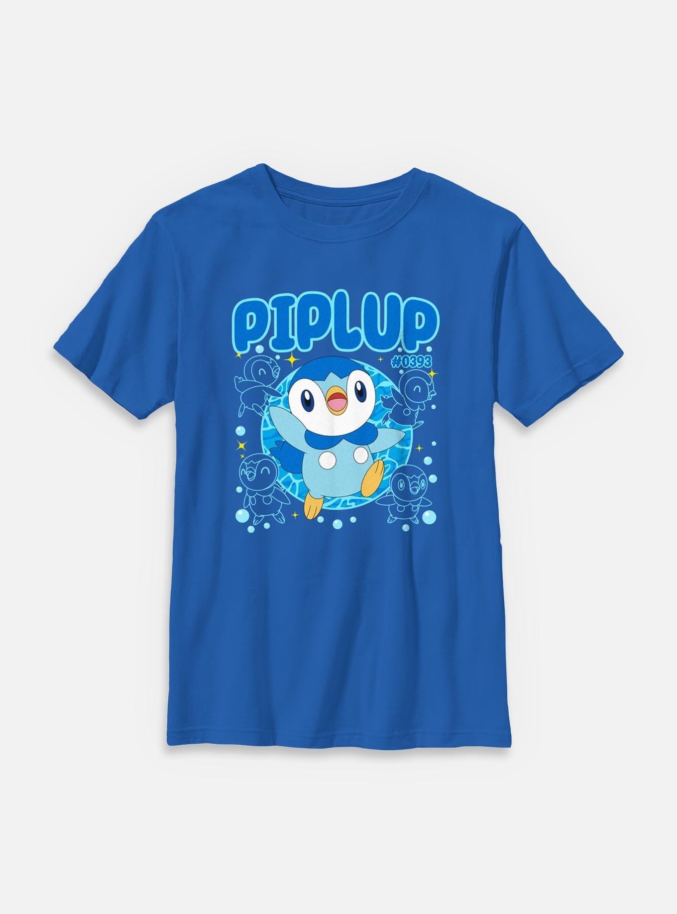 Pokemon Piplup Happy Icon Youth T-Shirt, ROYAL, hi-res