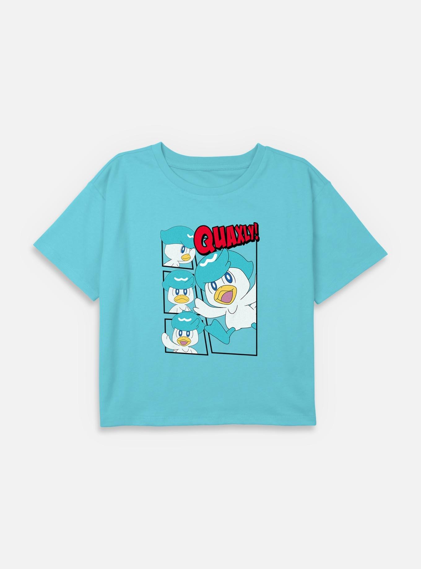 Pokemon Quaxly Box Frames Youth Girls Boxy Crop T-Shirt, , hi-res