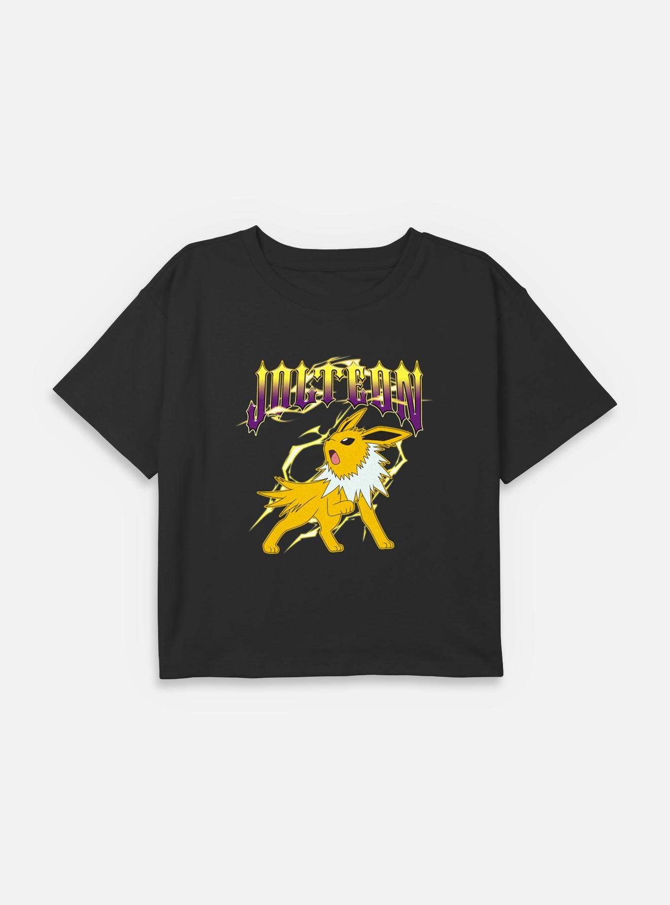 Pokemon Jolteon Thunder Metal Youth Girls Boxy Crop T-Shirt, , hi-res