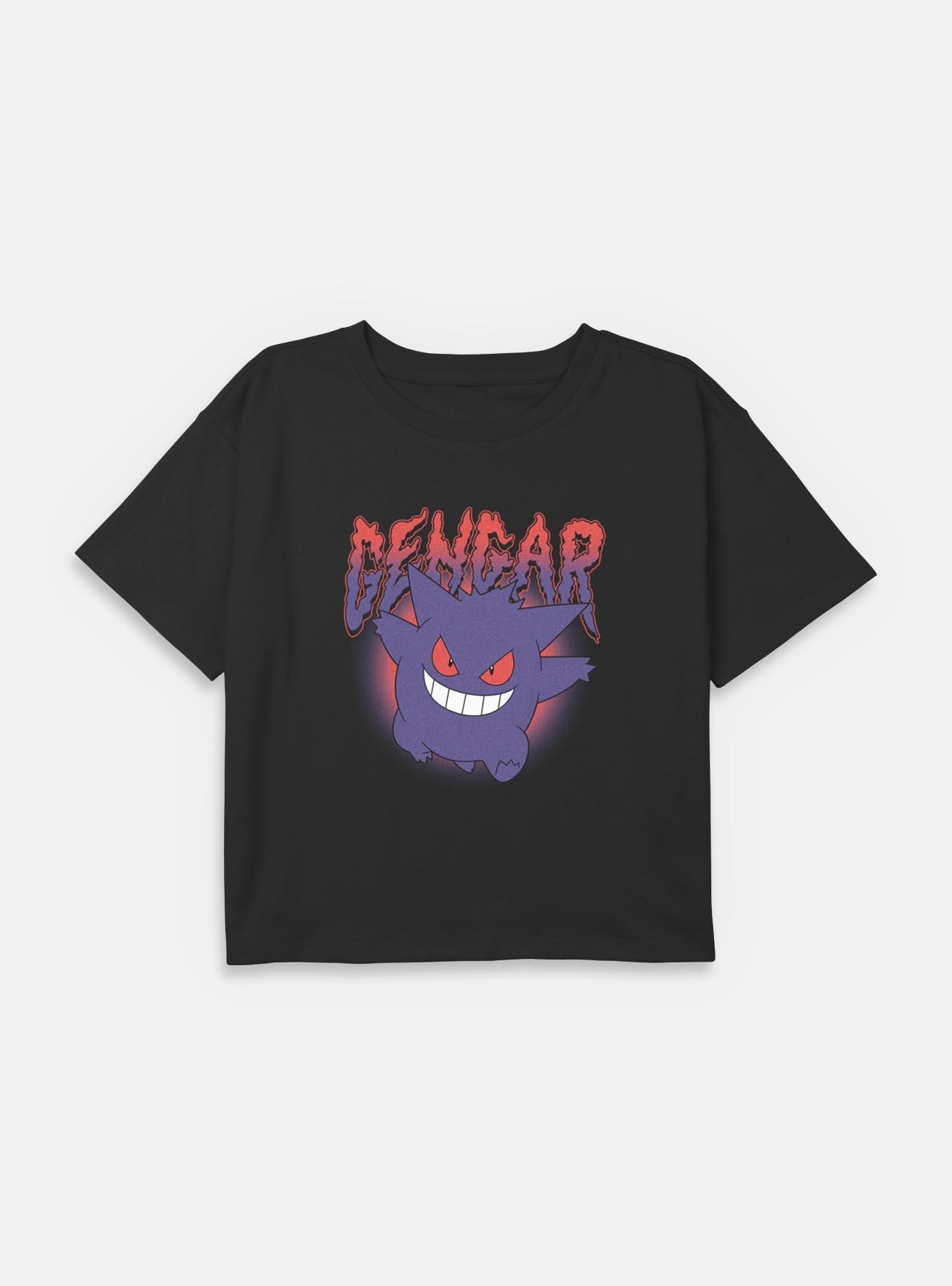 Pokemon Gengar Poison Type Youth Girls Boxy Crop T-Shirt, , hi-res