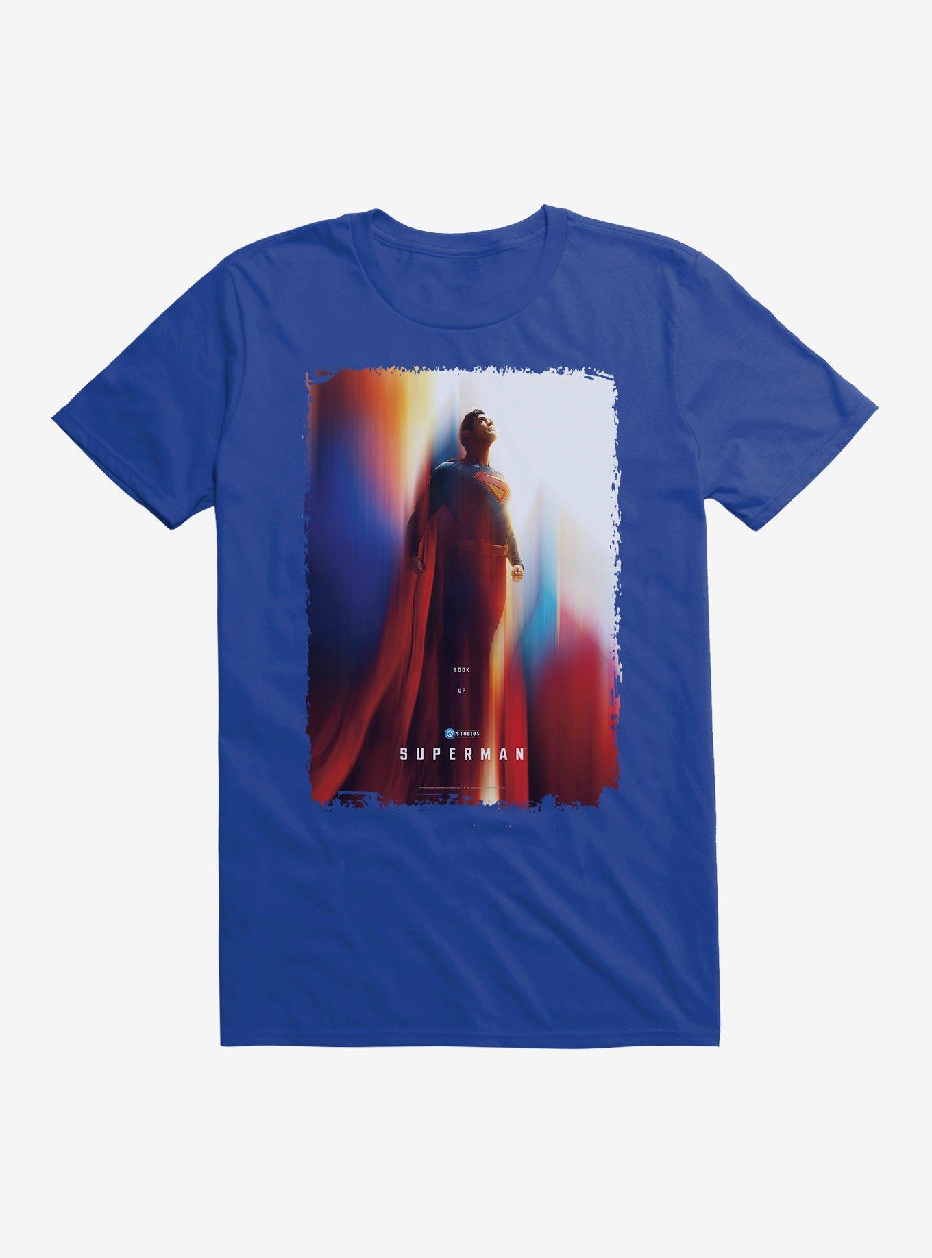 DC Superman Movie Poster T-Shirt, ROYAL, hi-res