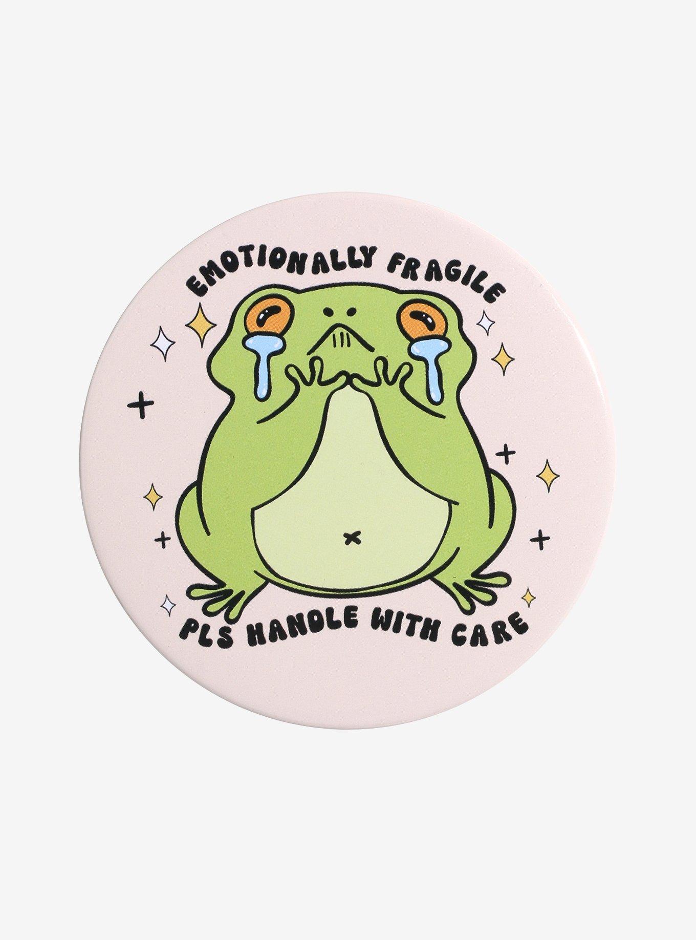 Frog Emotionally Fragile 3 Inch Button, , hi-res