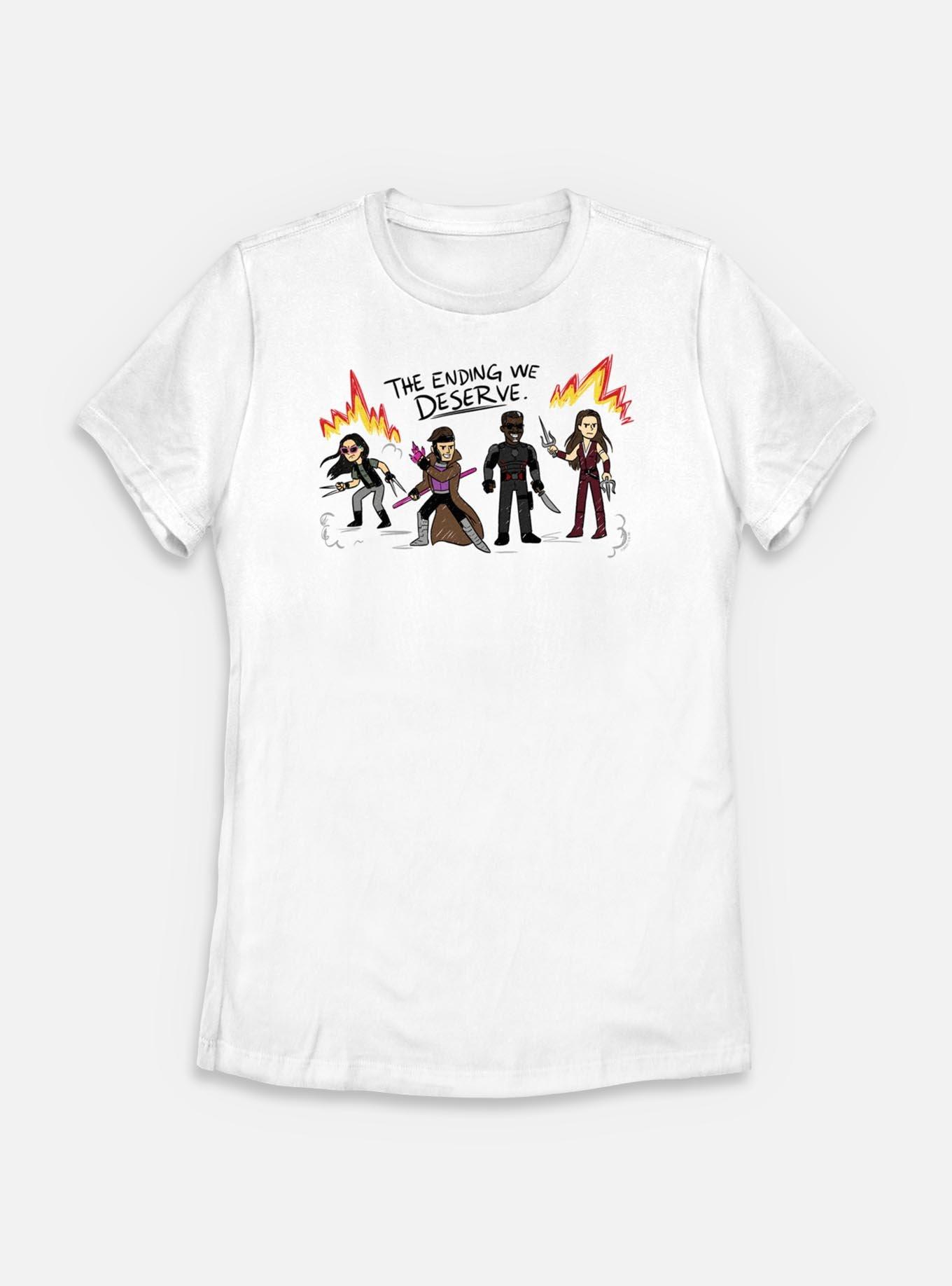 Marvel Deadpool & Wolverine The Ending We Deserve Womens T-Shirt, , hi-res