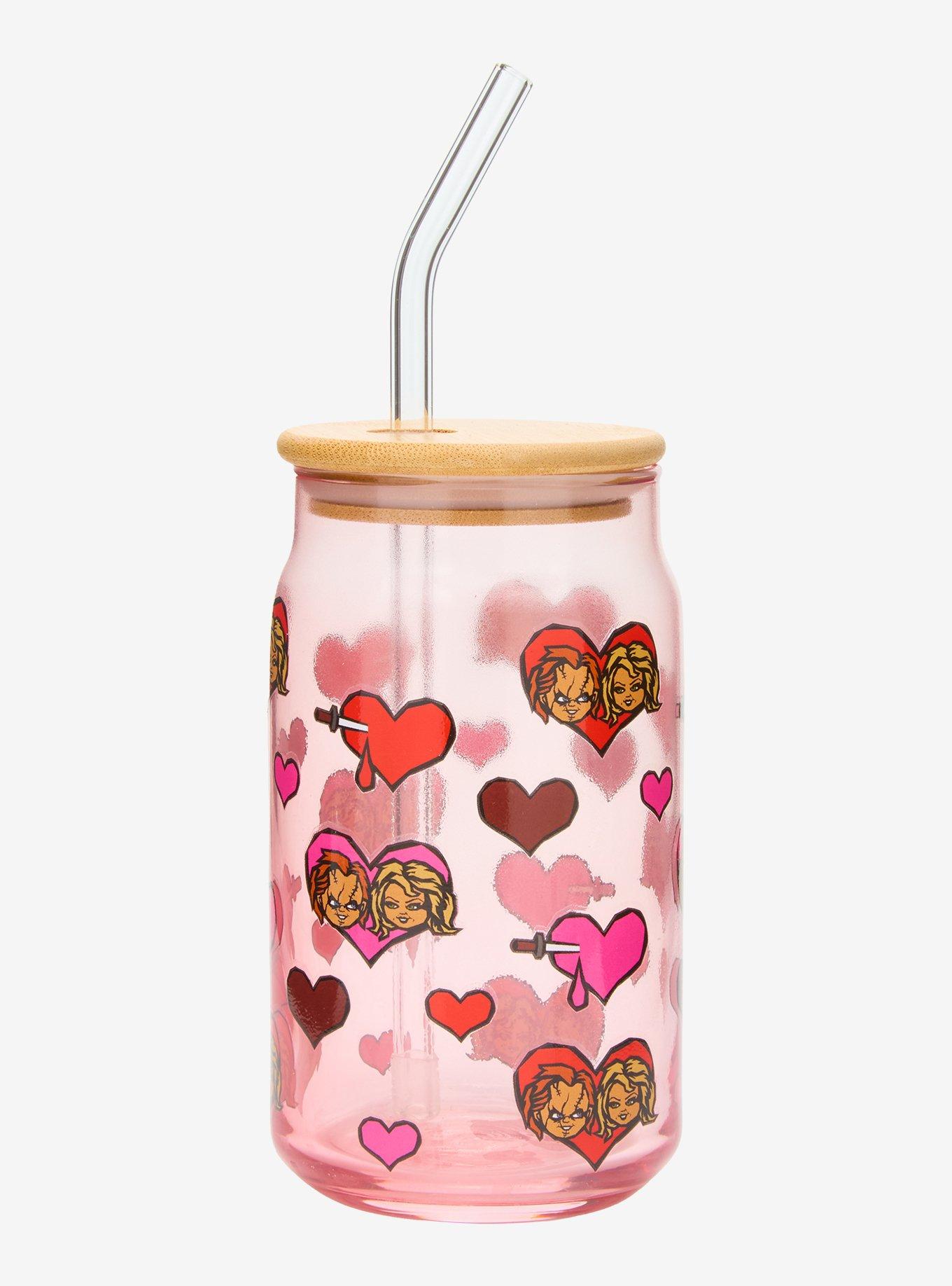Bride Of Chucky Hearts Glass Cup, , hi-res