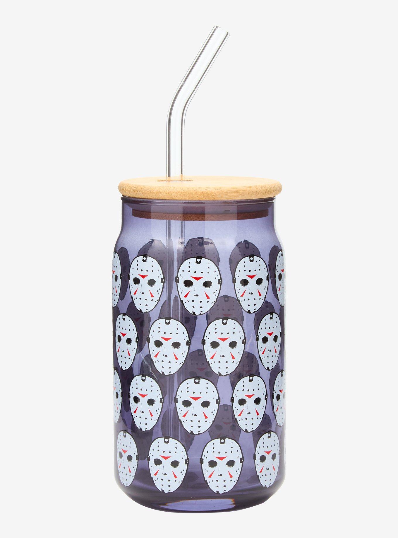 Friday The 13th Jason Mask Glass Cup, , hi-res