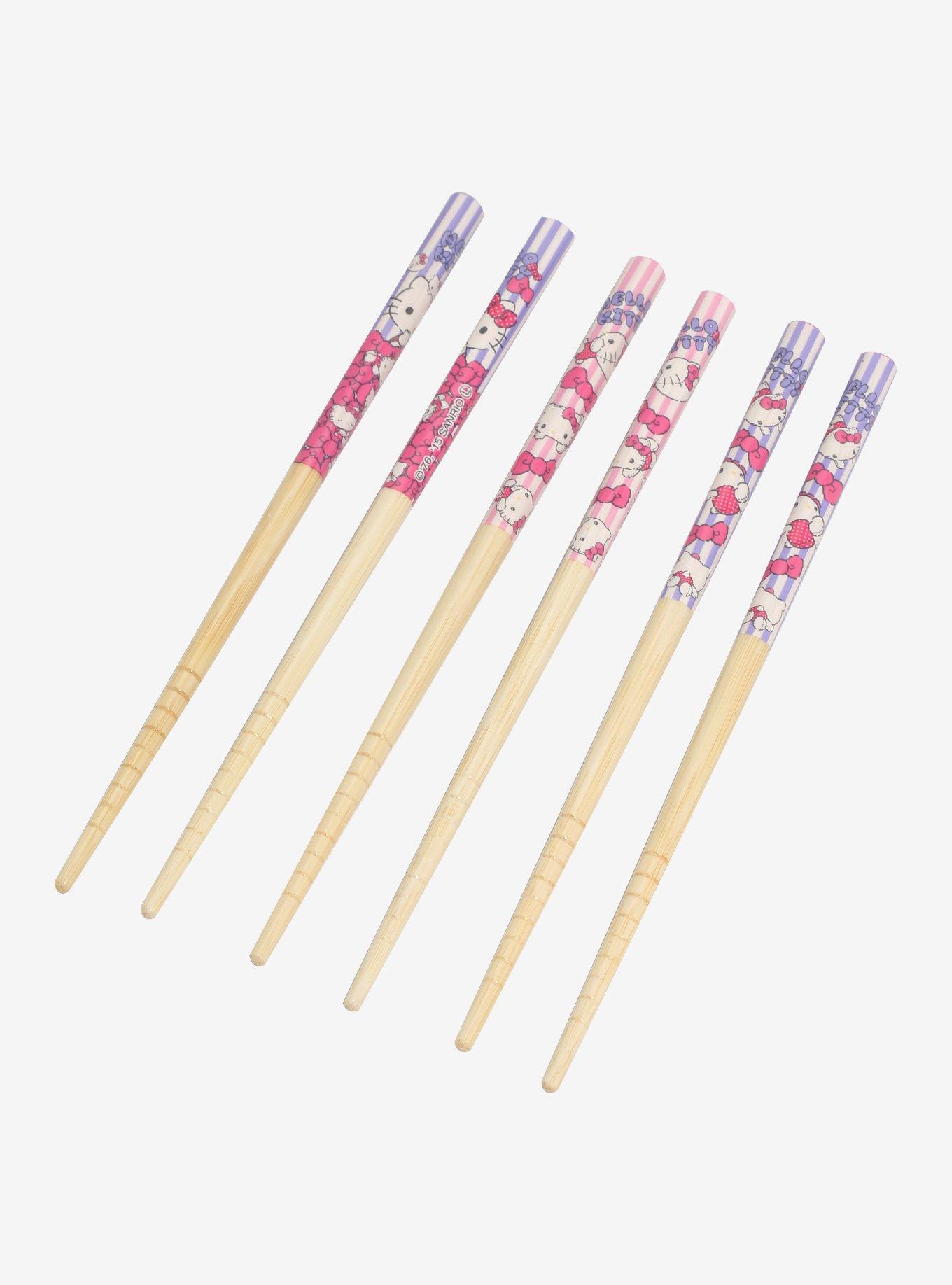 Sanrio Hello Kitty Striped Chopstick Set, , hi-res