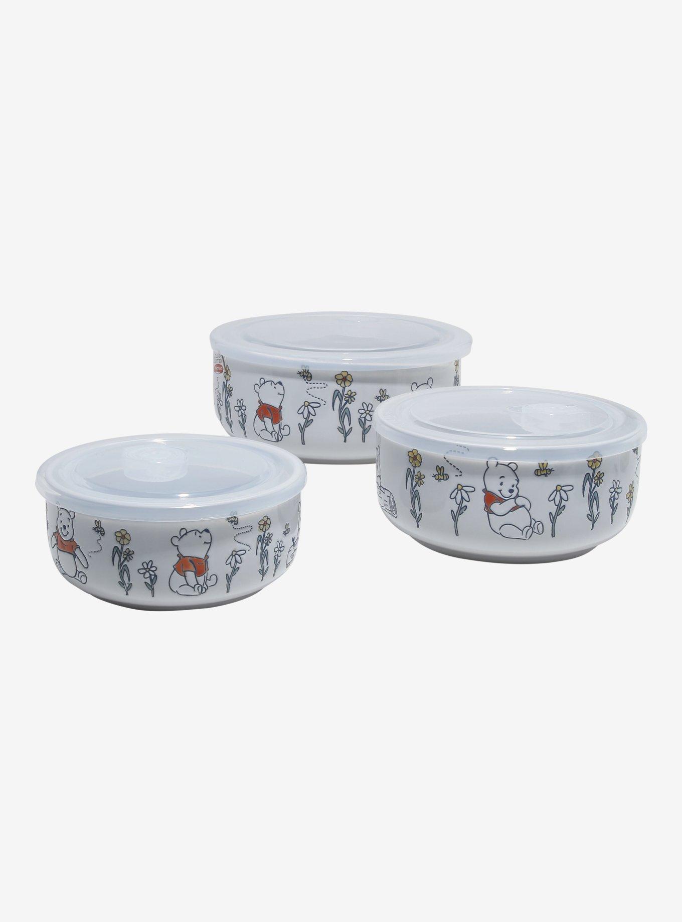 Disney Winnie the Pooh Floral Wax Resist Bowl & Lid Set, , hi-res
