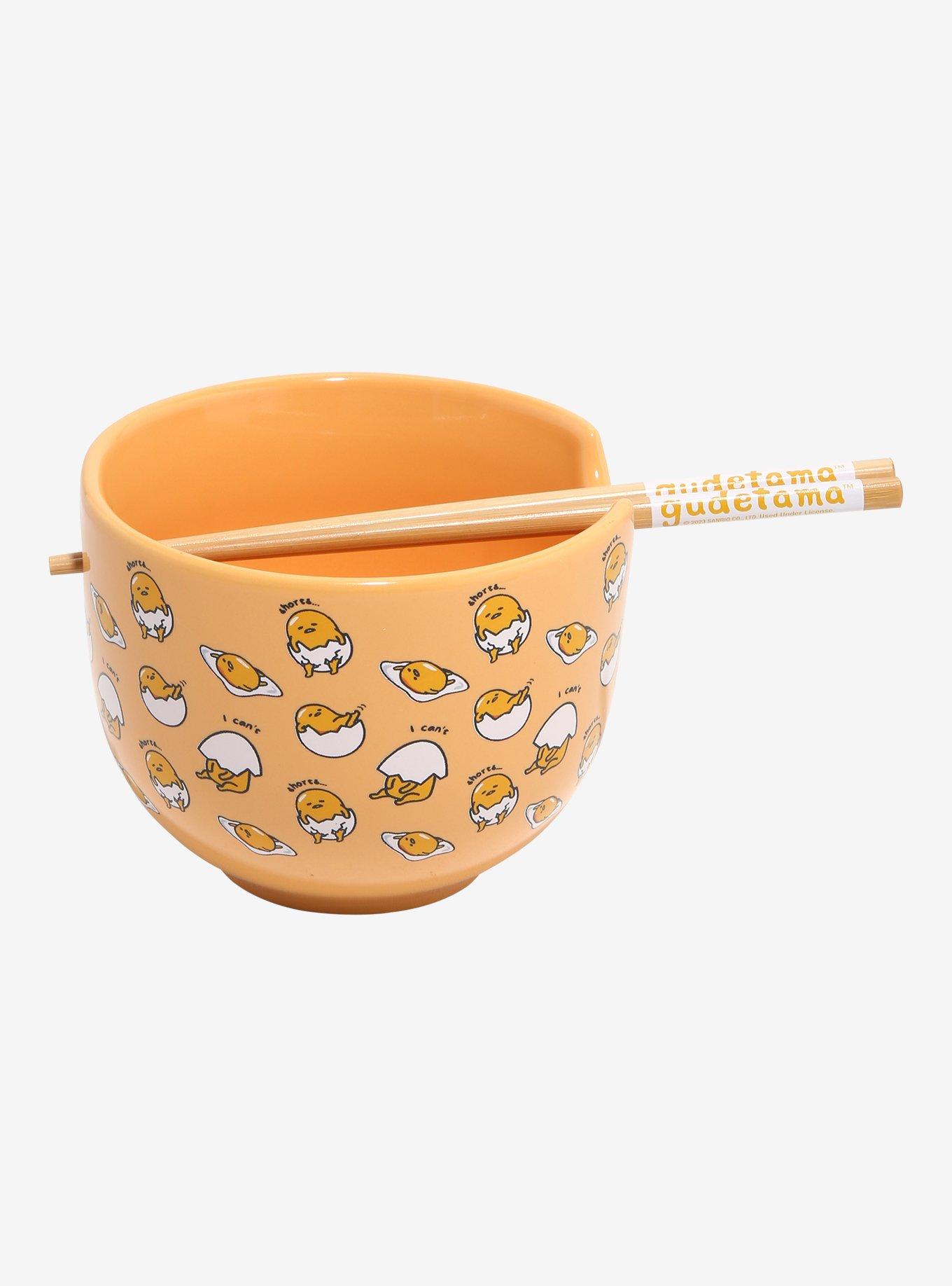 Gudetama Poses Ramen Bowl With Chopsticks, , hi-res