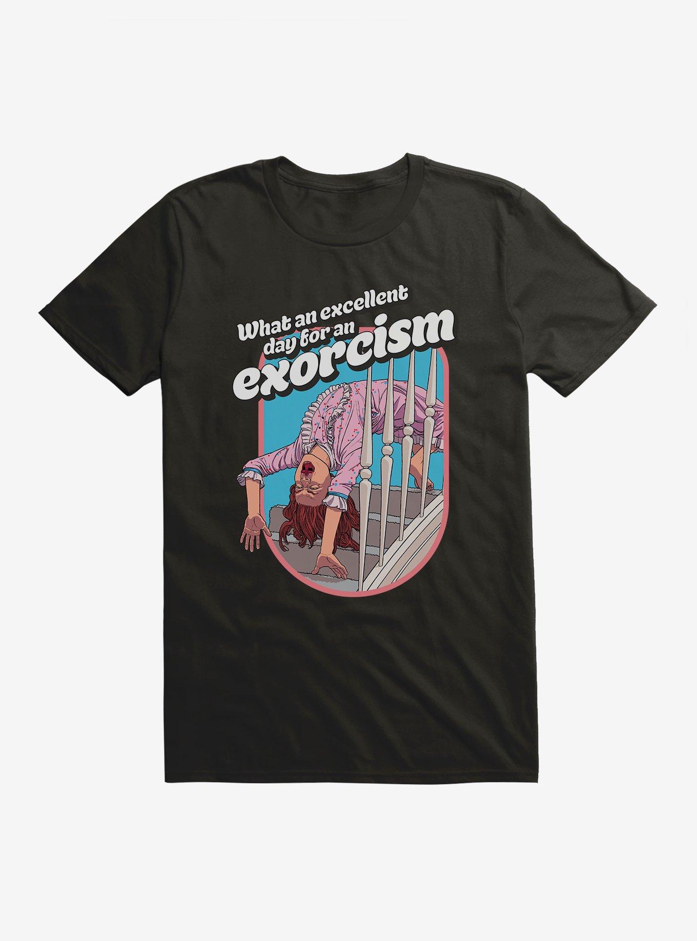 The Exorcist What An Excellent Day For An Exorcism T-Shirt, BLACK, hi-res