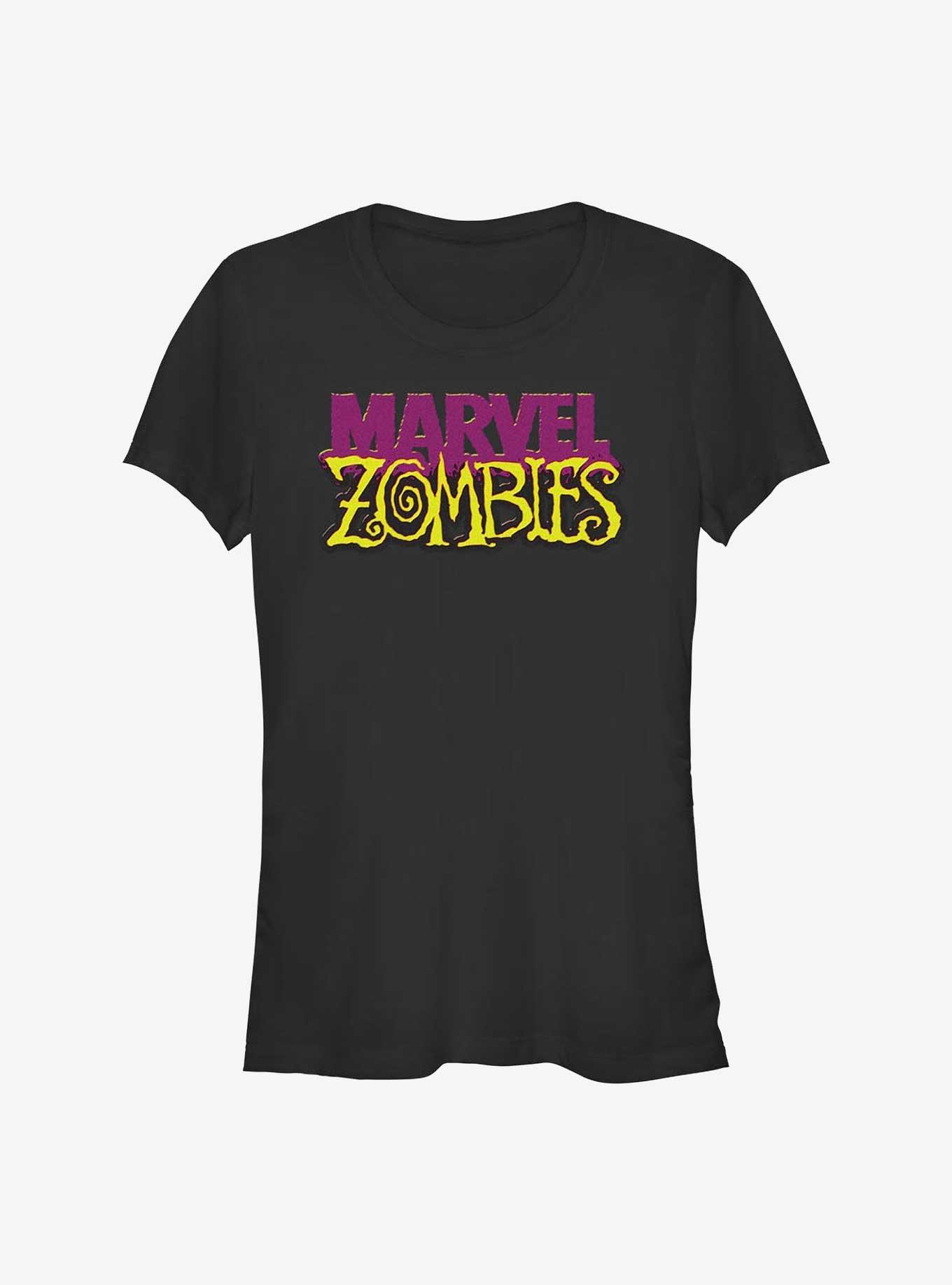 Marvel Zombies Color Logo Girls T-Shirt, BLACK, hi-res