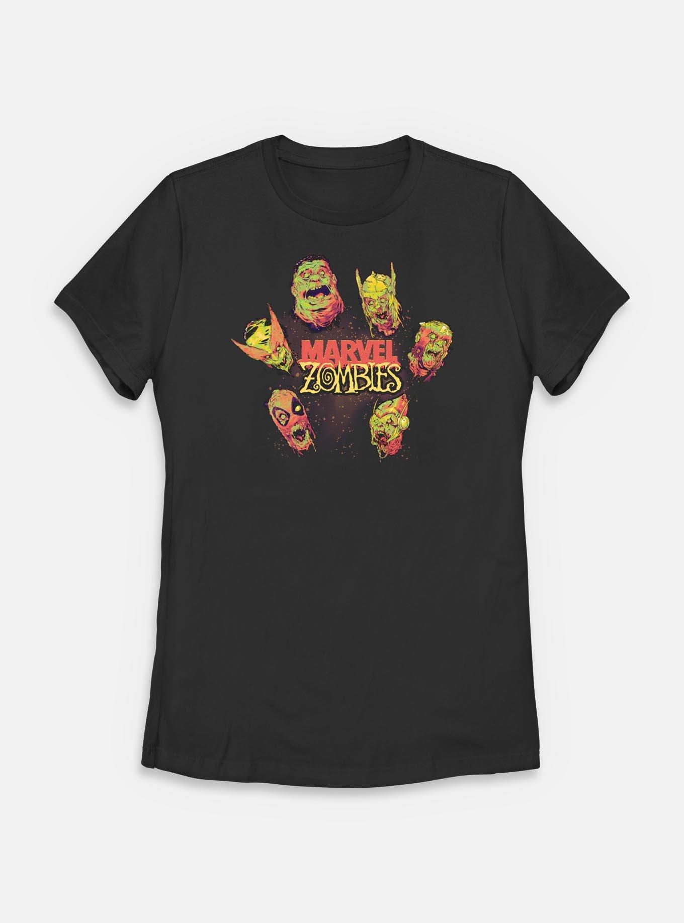 Marvel Zombies Heads Womens T-Shirt, BLACK, hi-res
