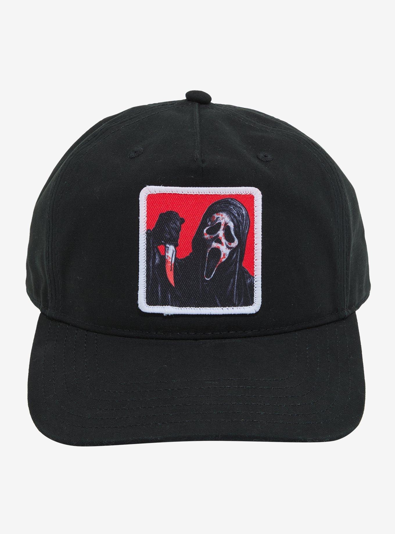 Ghost Face Woven Patch Dad Cap, , hi-res