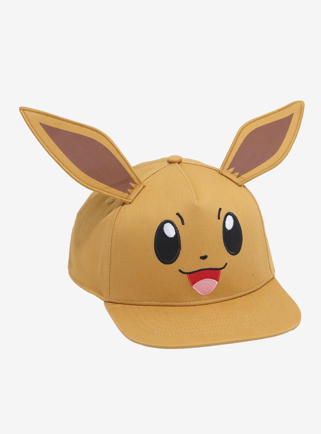 Pokemon Eevee Face 3D Ears Snapback Hat, , hi-res