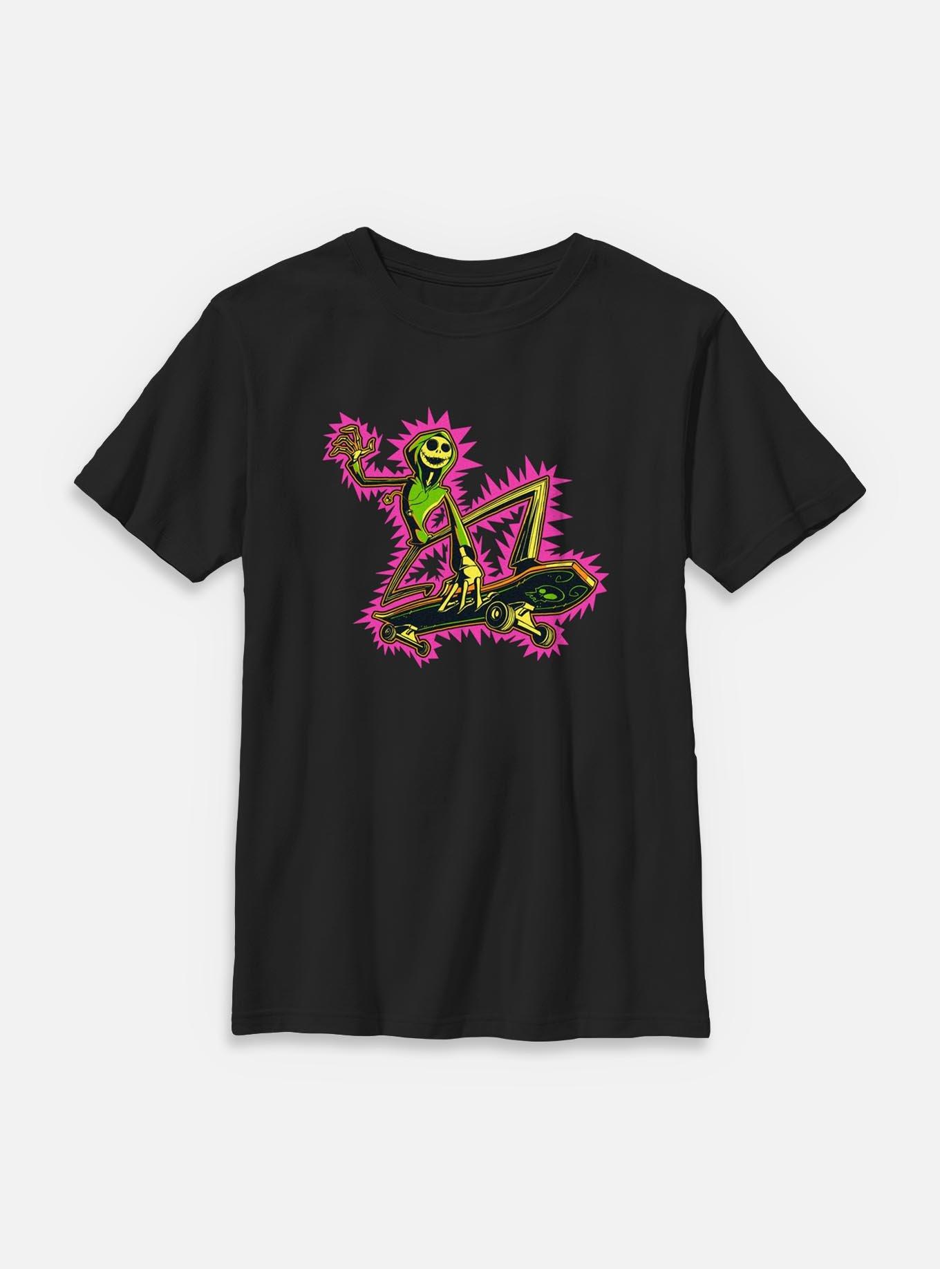 The Nightmare Before Christmas Skating Jack Youth T-Shirt, , hi-res