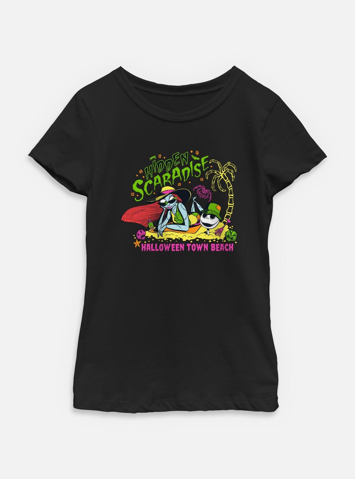 The Nightmare Before Christmas Halloween Town Beach Youth Girls T-Shirt, , hi-res