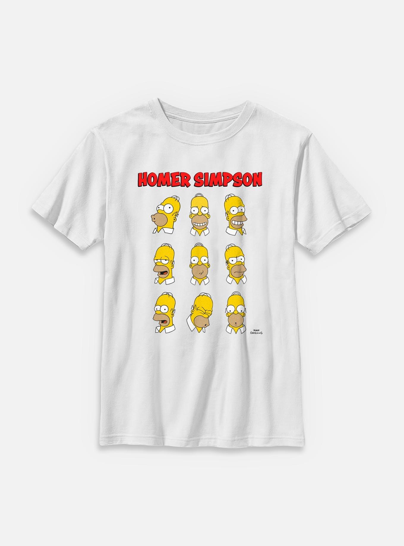 The Simpsons Expressions Homer Youth T-Shirt, , hi-res