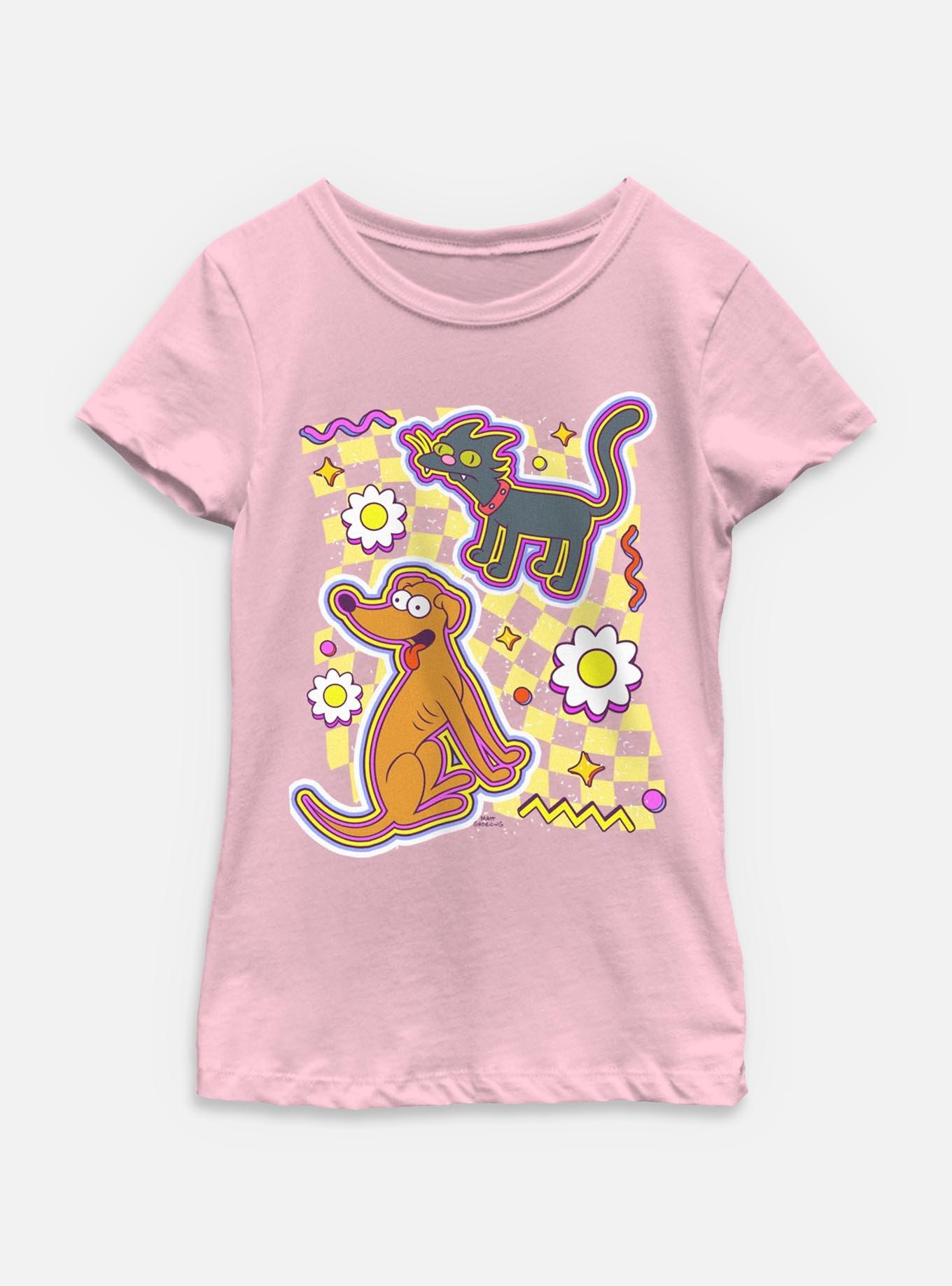 The Simpsons Retro Style Youth Girls T-Shirt, , hi-res