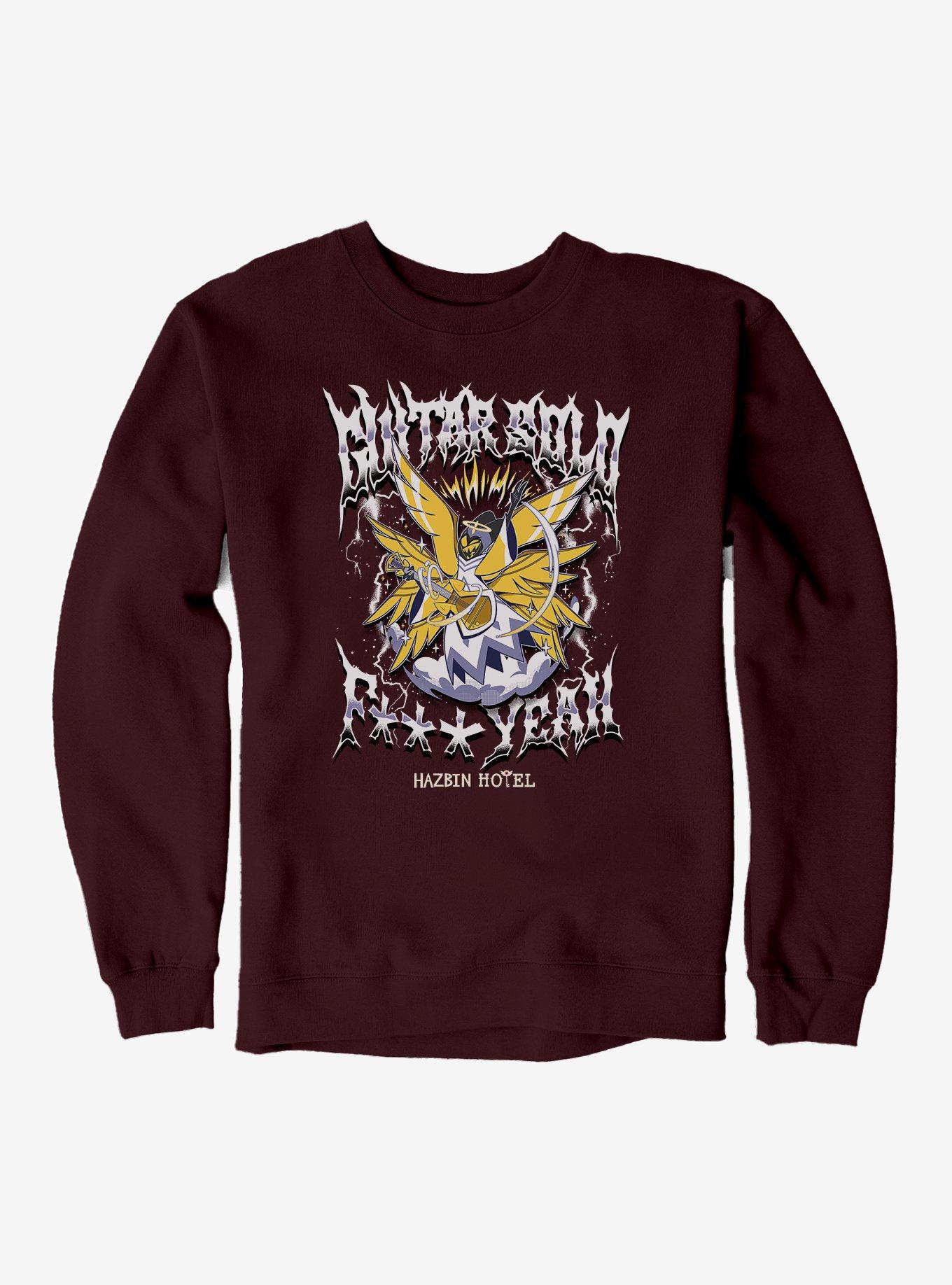 Hazbin Hotel Adam Guitar Solo Sweatshirt, MAROON, hi-res view 1