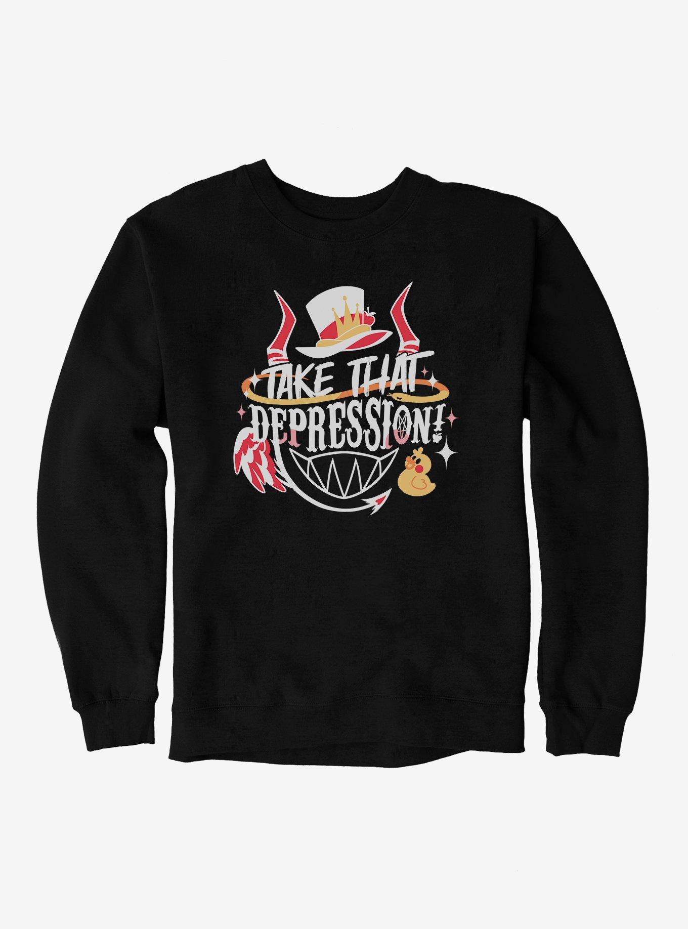 Hazbin Hotel Lucifer Take That Depression Sweatshirt, , hi-res