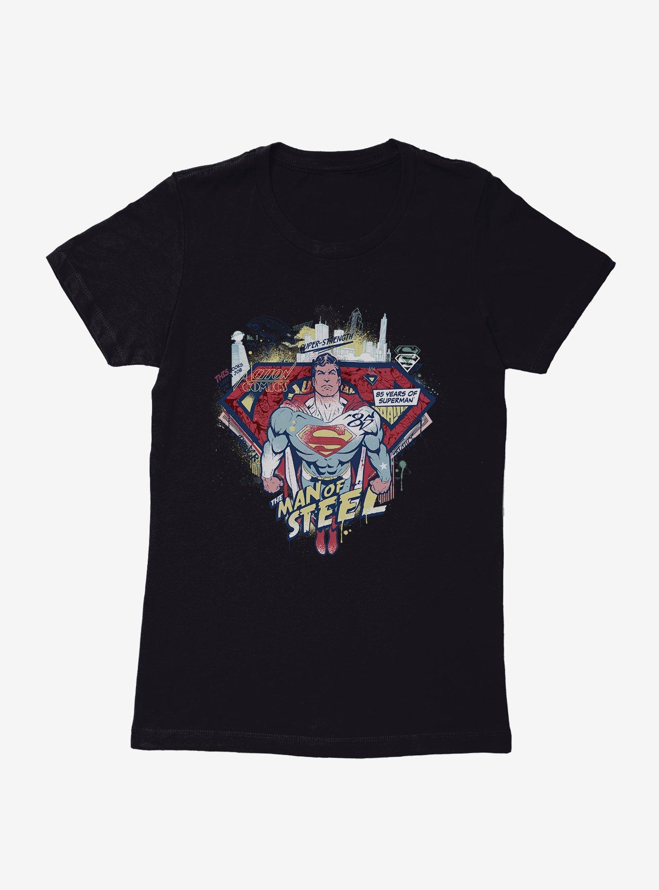 DC Comics Superman 85 Years The Man Of Steel Womens T-Shirt, , hi-res
