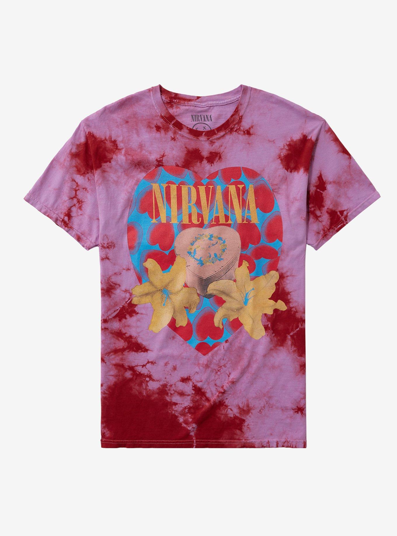 Nirvana Heart-Shaped Box Tie-Dye T-Shirt, , hi-res