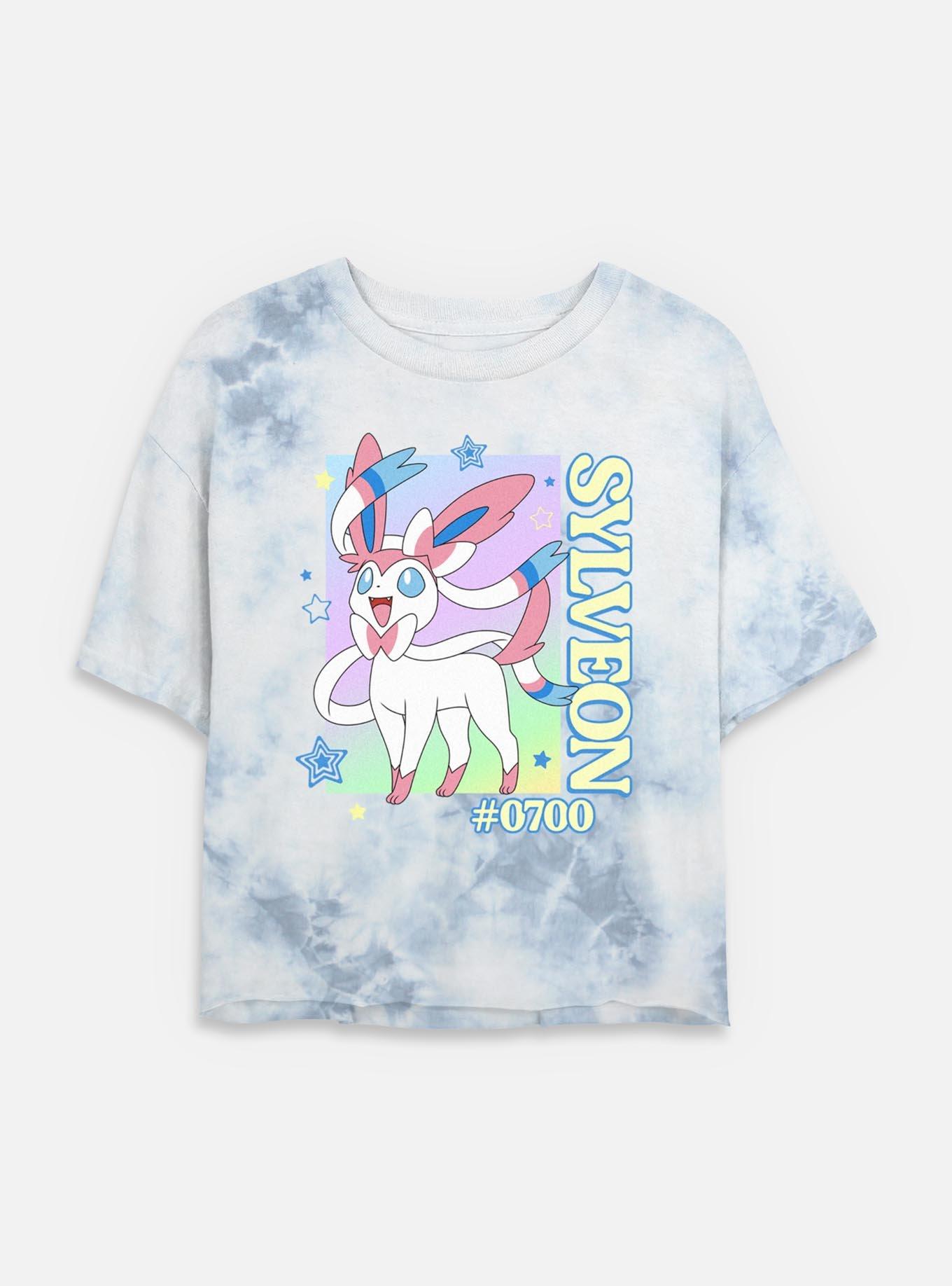 Pokemon Sylveon Stars Frame Tie Dye Crop Womens T-Shirt, , hi-res