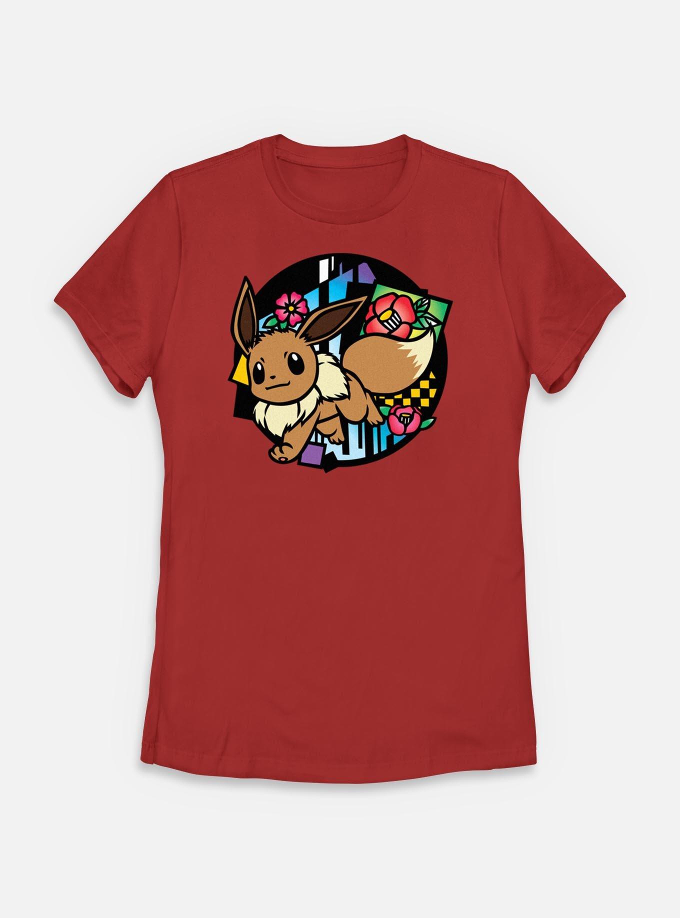 Pokemon Eevee Stained Glass Icon  Womens T-Shirt, , hi-res