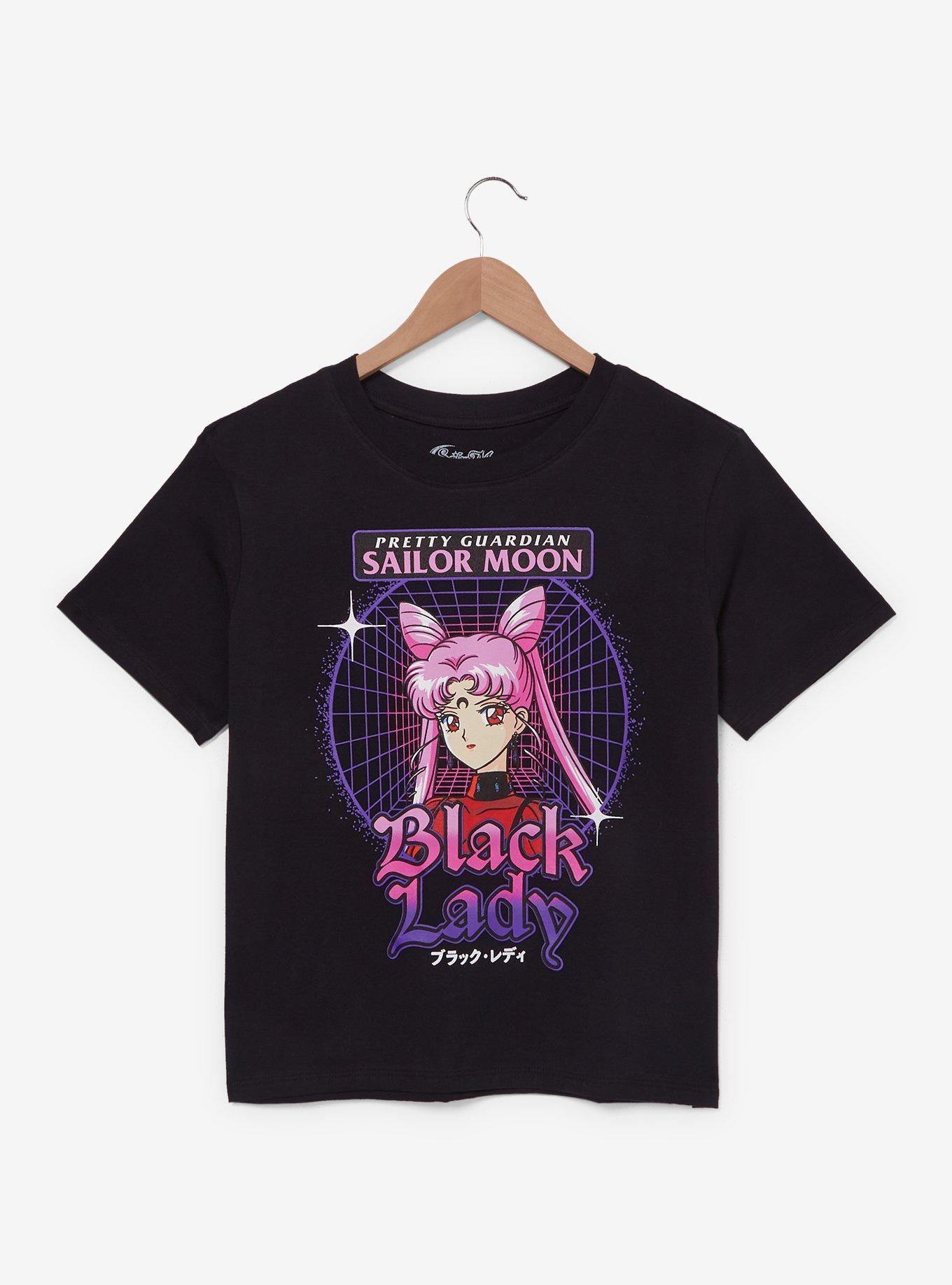 Sailor Moon Black Lady Grid Portrait Cropped T-Shirt - BoxLunch Exclusive, , hi-res