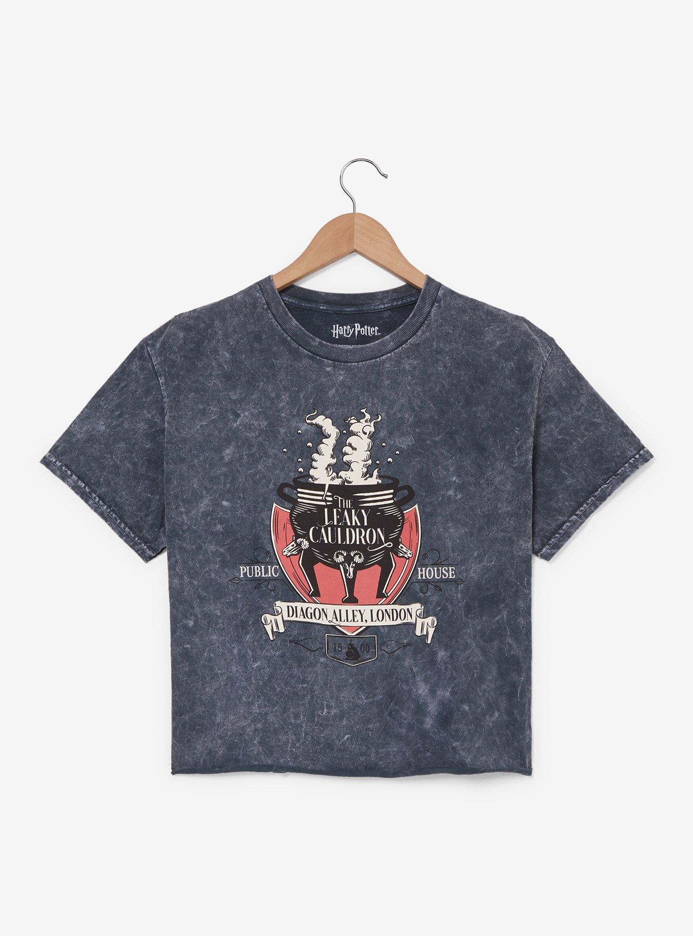 Harry Potter The Leaky Cauldron Logo Mineral Wash Women's Cropped T-Shirt - BoxLunch Exclusive, , hi-res