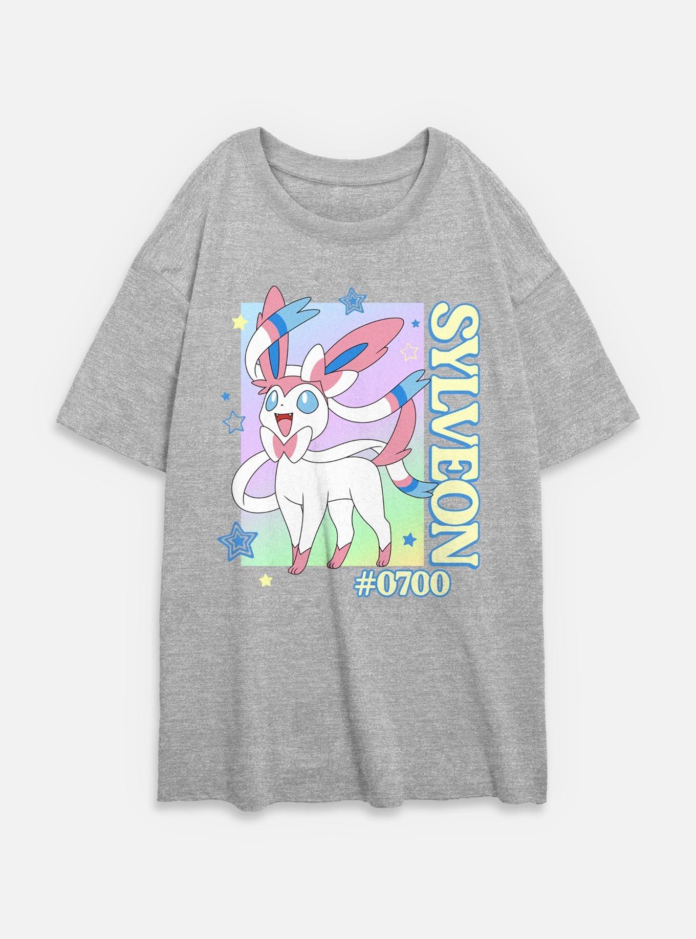 Pokemon Sylveon Stars Frame Womens Oversized T-Shirt, ATH HTR, hi-res