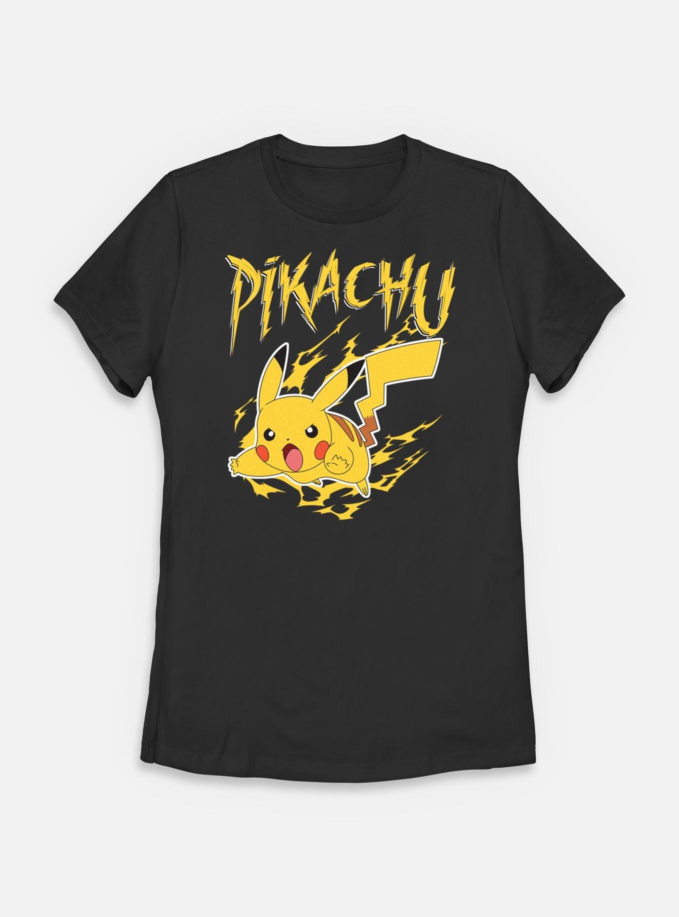 Pokemon Pikachu Electric Type Womens T-Shirt, BLACK, hi-res