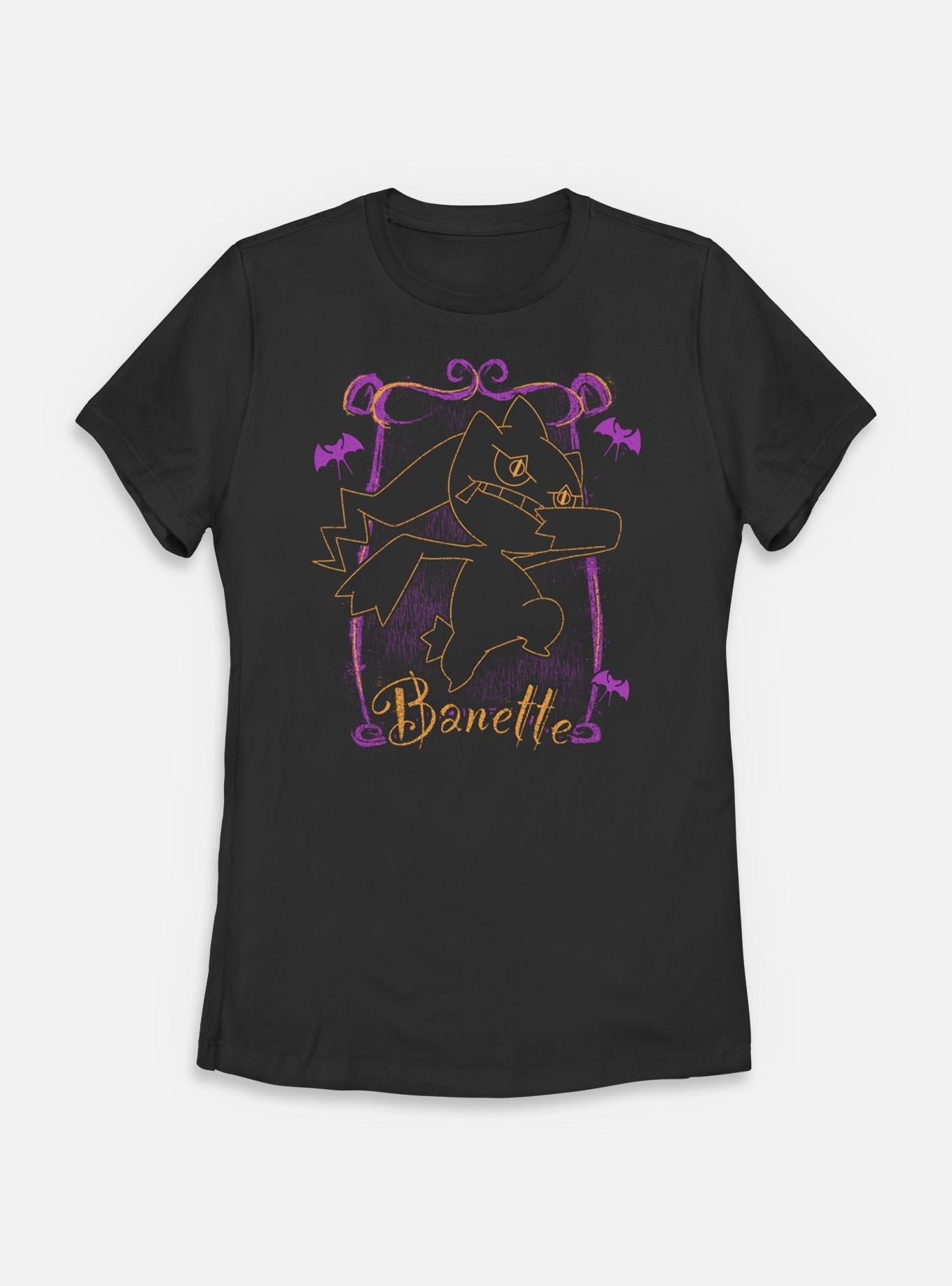 Pokemon Banette Spooky Frame Womens T-Shirt, BLACK, hi-res