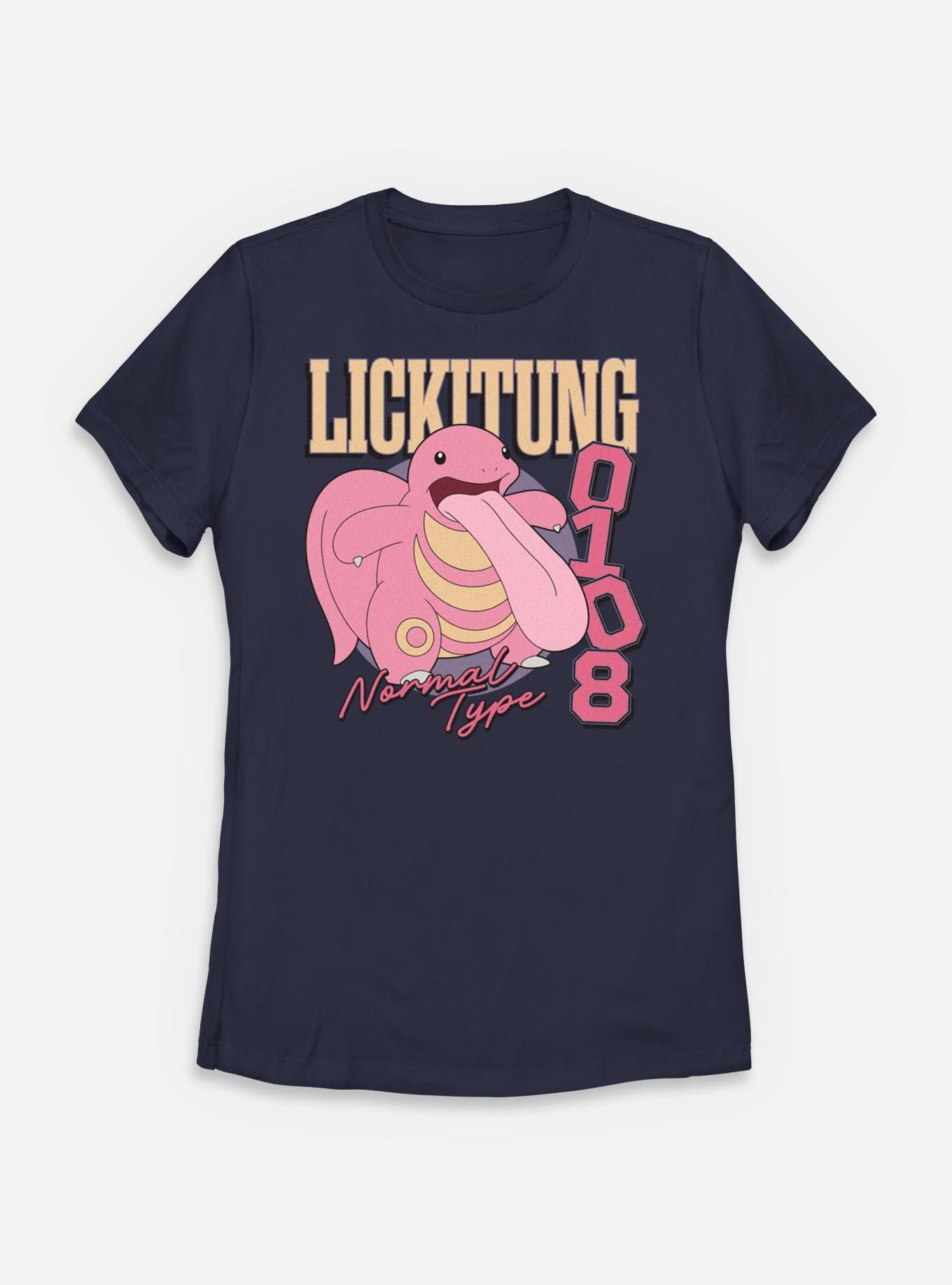 Pokemon Lickitung 0108 Normal Type Womens T-Shirt, NAVY, hi-res