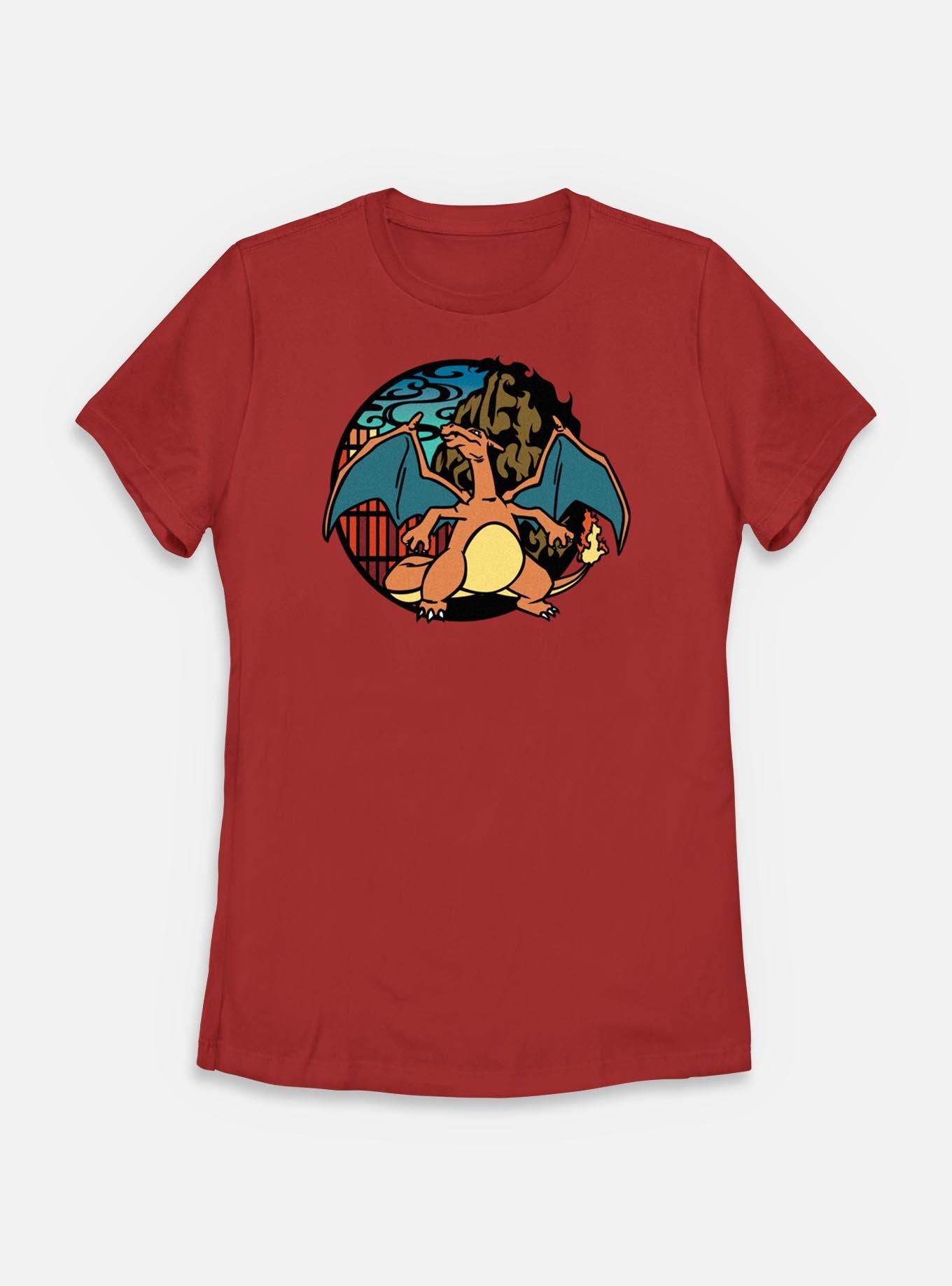 Pokemon Charizard Badge Icon Womens T-Shirt, RED, hi-res
