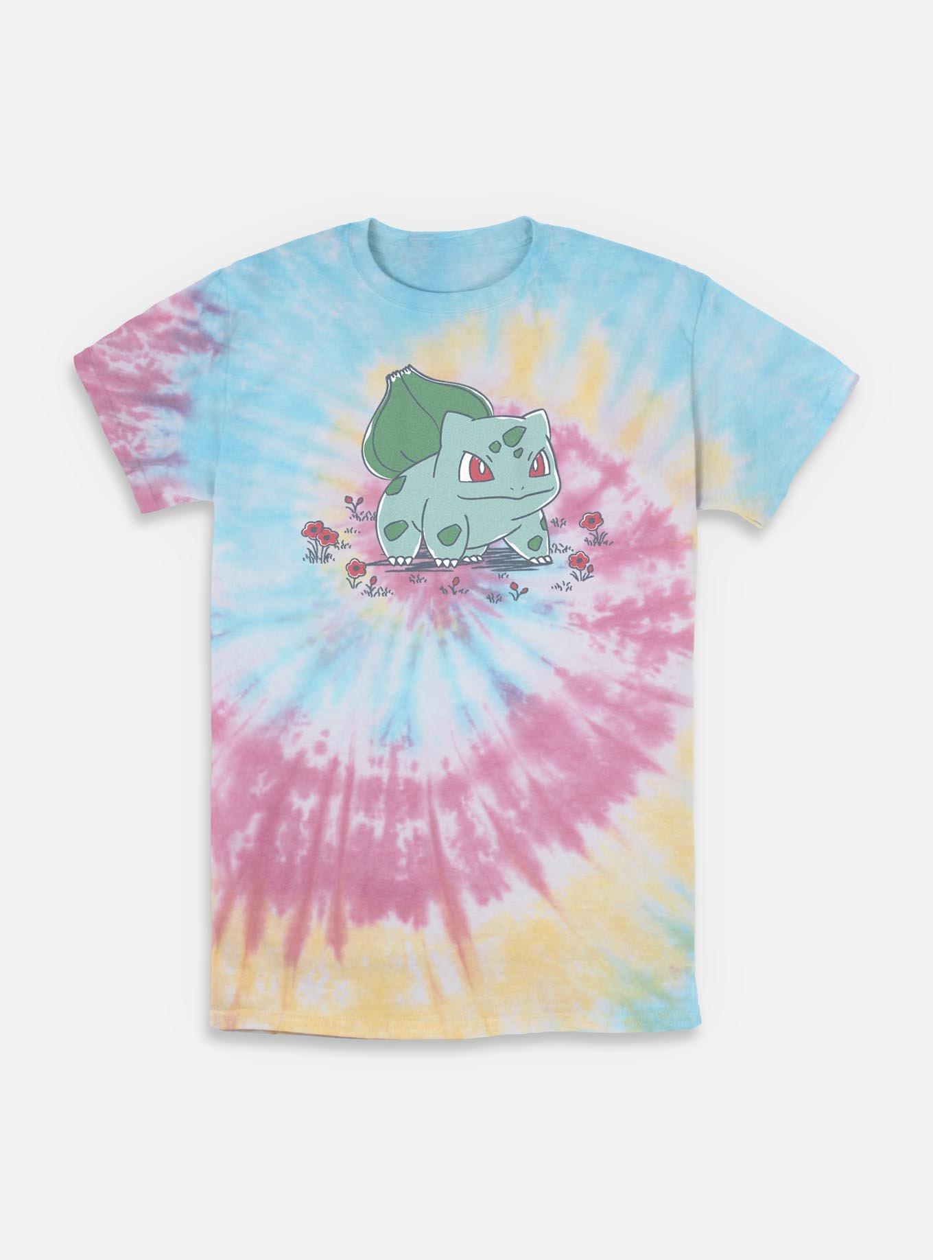 Pokemon Bulbasaur Floral Sketch Tie-Dye T-Shirt, BLUPNKLY, hi-res