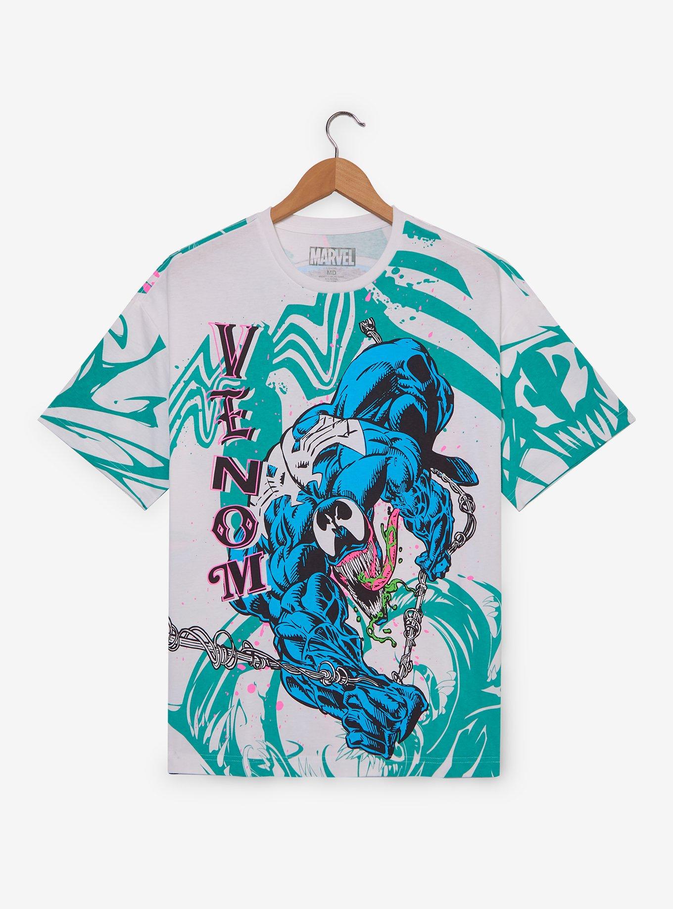 その他 Invoke Tmeltai Marvel Fresh and blood Marvel Venom Portrait Allover Print T-Shirt - BoxLunch