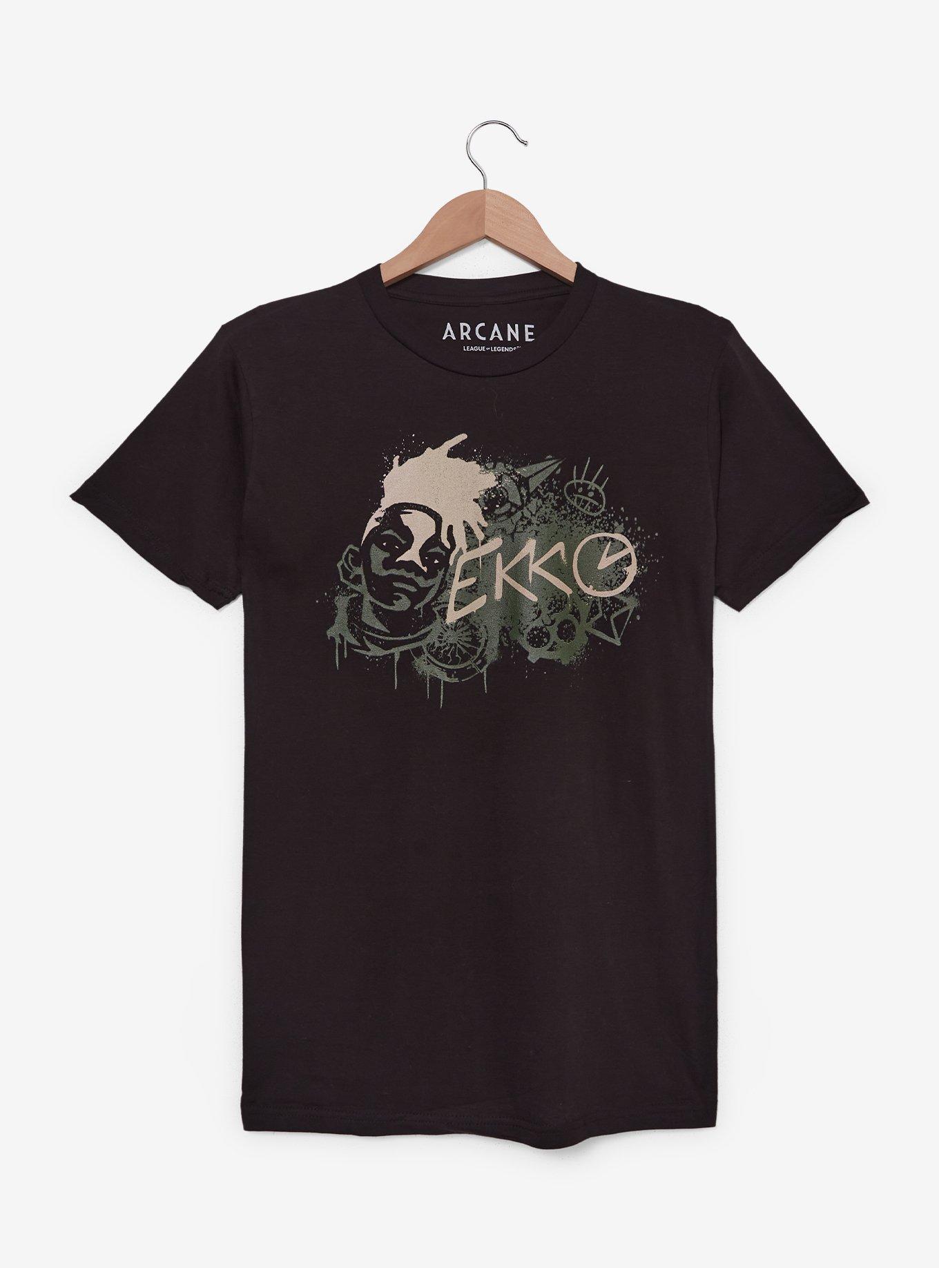 Arcane Ekko Spray Paint Portrait T-Shirt - BoxLunch Exclusive,All Products : American Fashion Style Bags On Sale