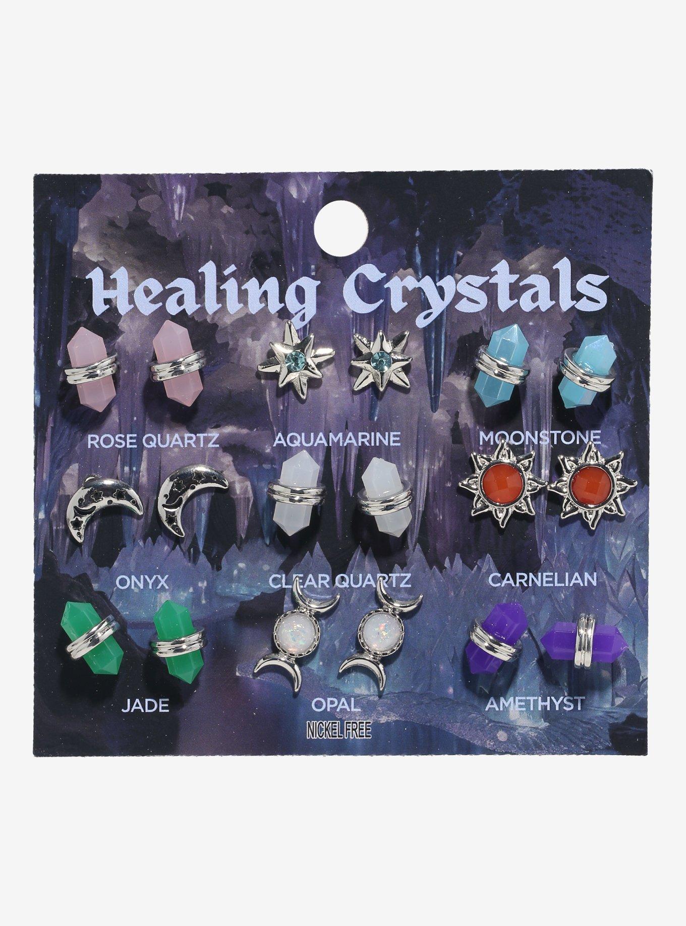 Healing Crystals Stud Earring Set, , hi-res