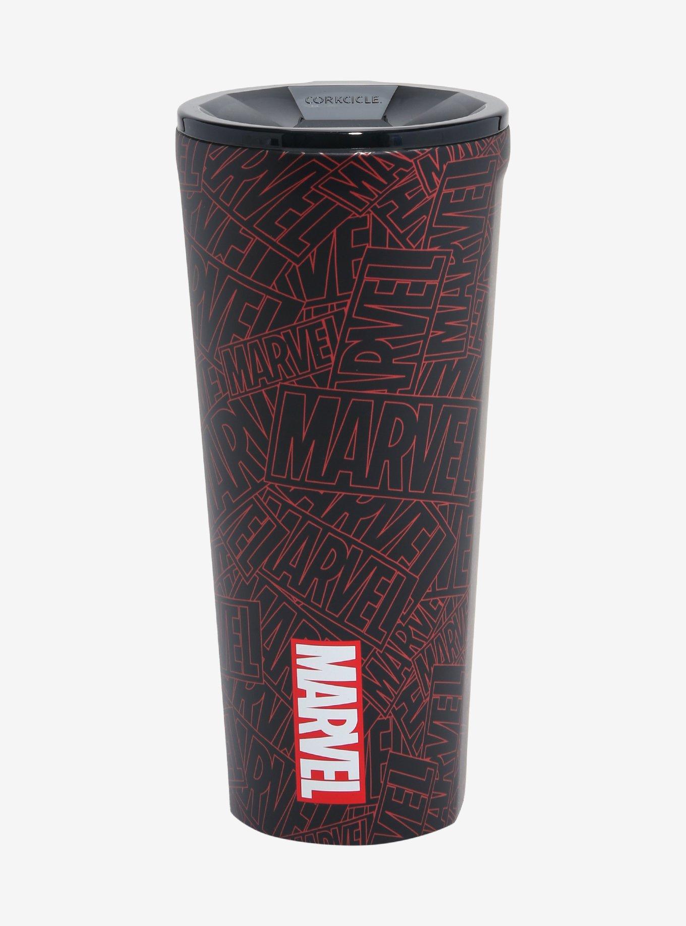 Corkcicle Marvel Logo Allover Print Travel Mug, , hi-res