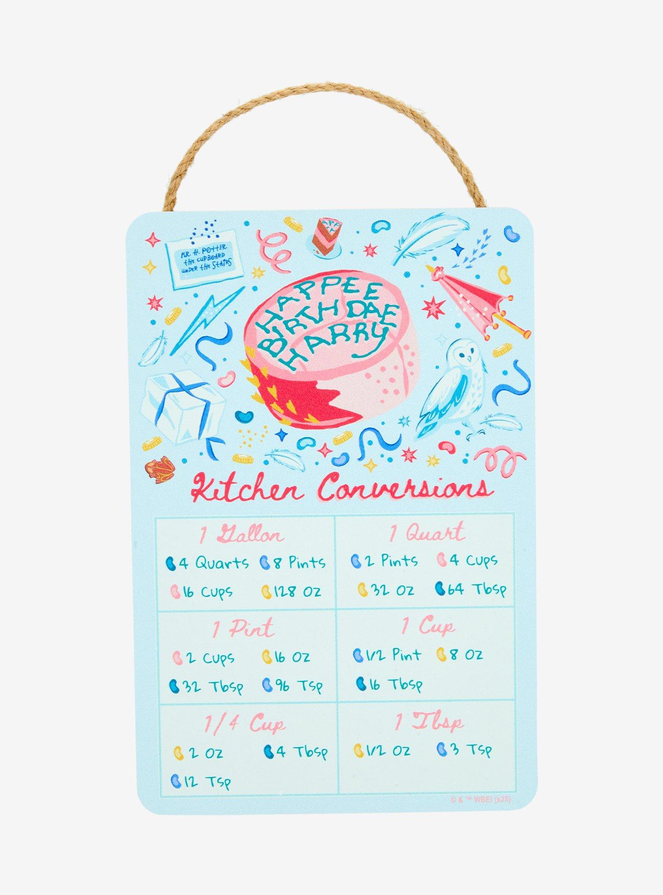 Harry Potter Birthday Cake Kitchen Conversions Wall Sign - BoxLunch Exclusive, , hi-res