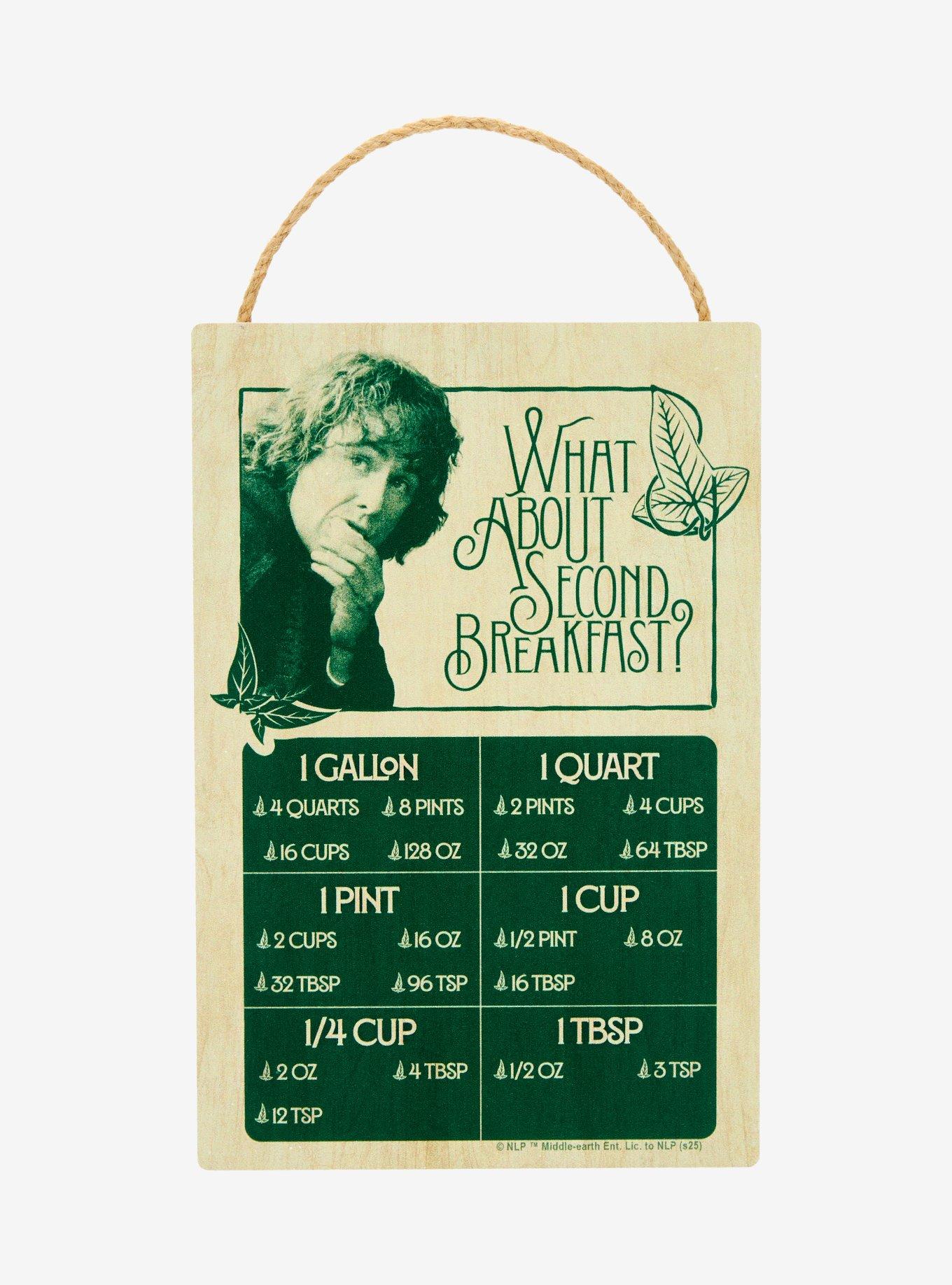 The Lord of The Rings Second Breakfast Kitchen Conversions Wall Sign - BoxLunch Exclusive, , hi-res
